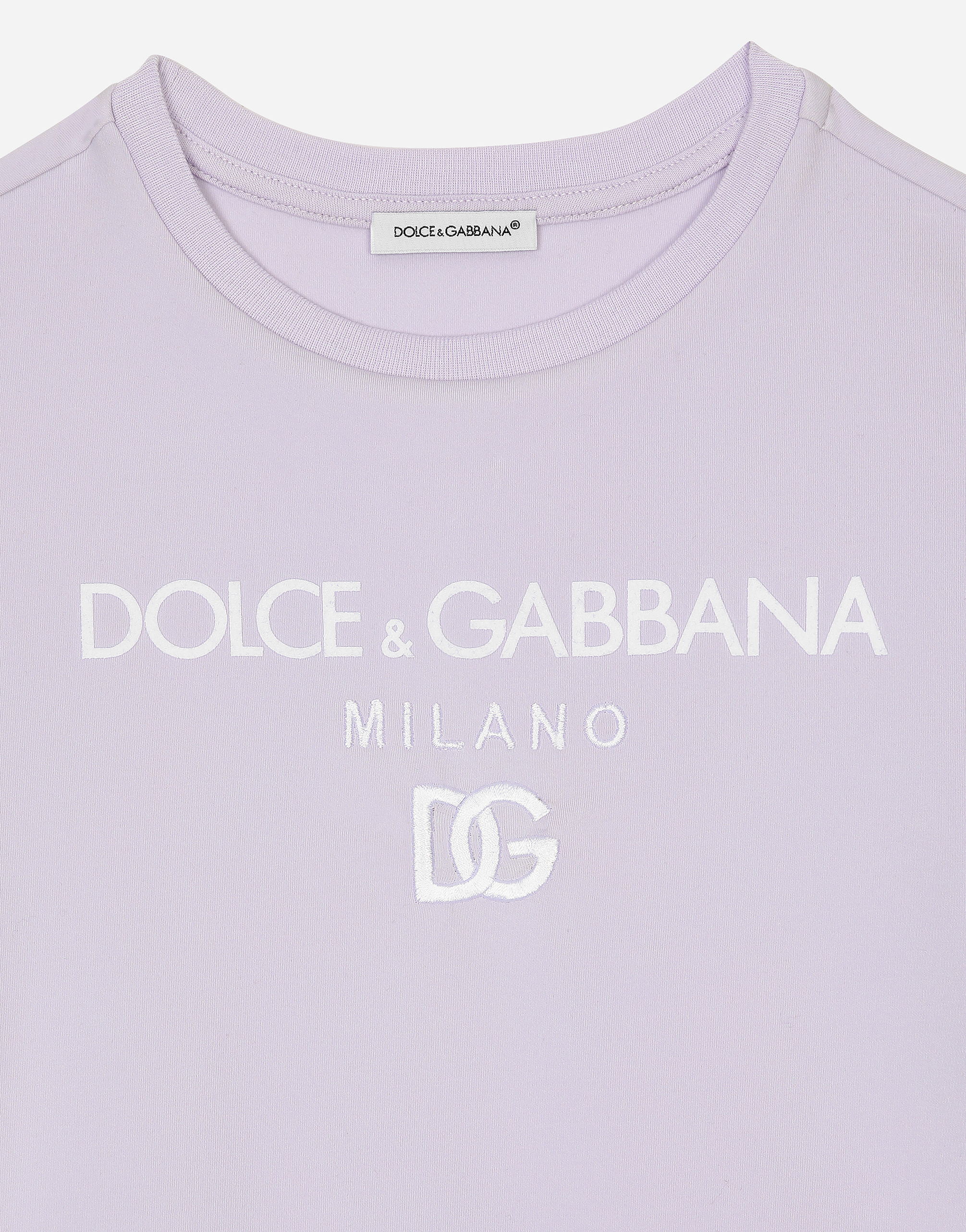 Dolce & Gabbana Abito Maniche Corte In Lilac