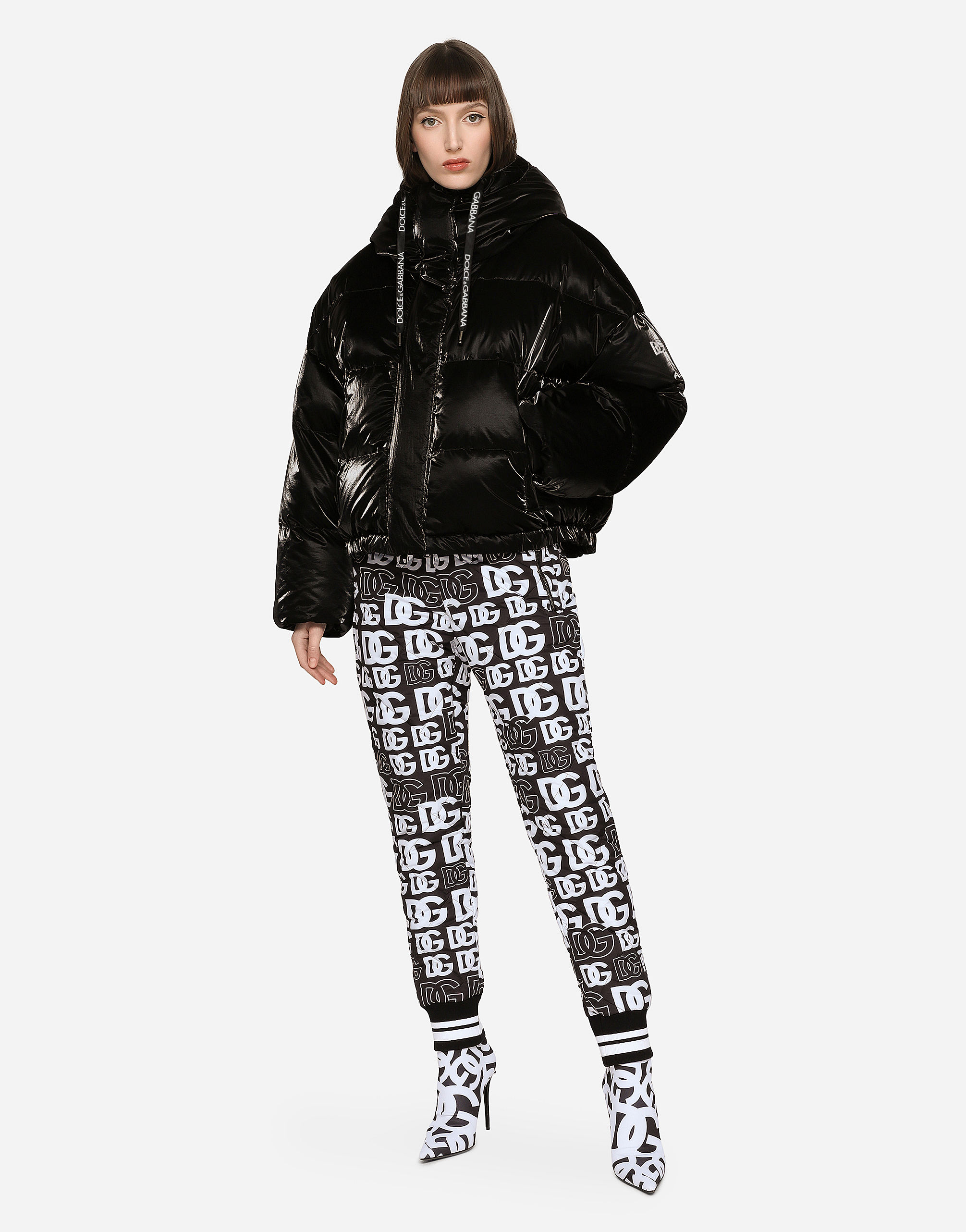 DOLCE & GABBANA COATED NYLON DOWN JACKET