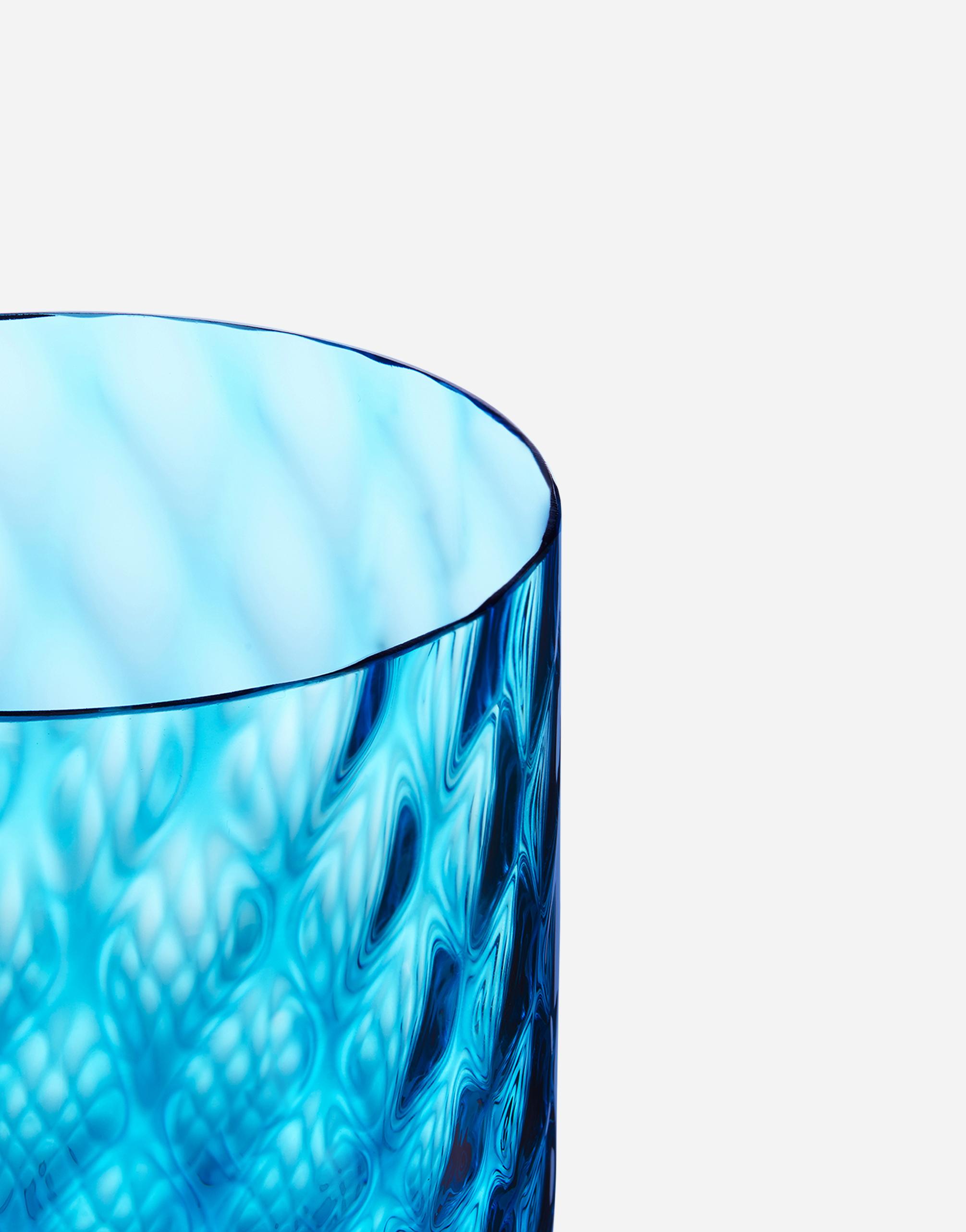 Dolce & Gabbana Hand-blown Murano Red Wine Glass In Multicolor