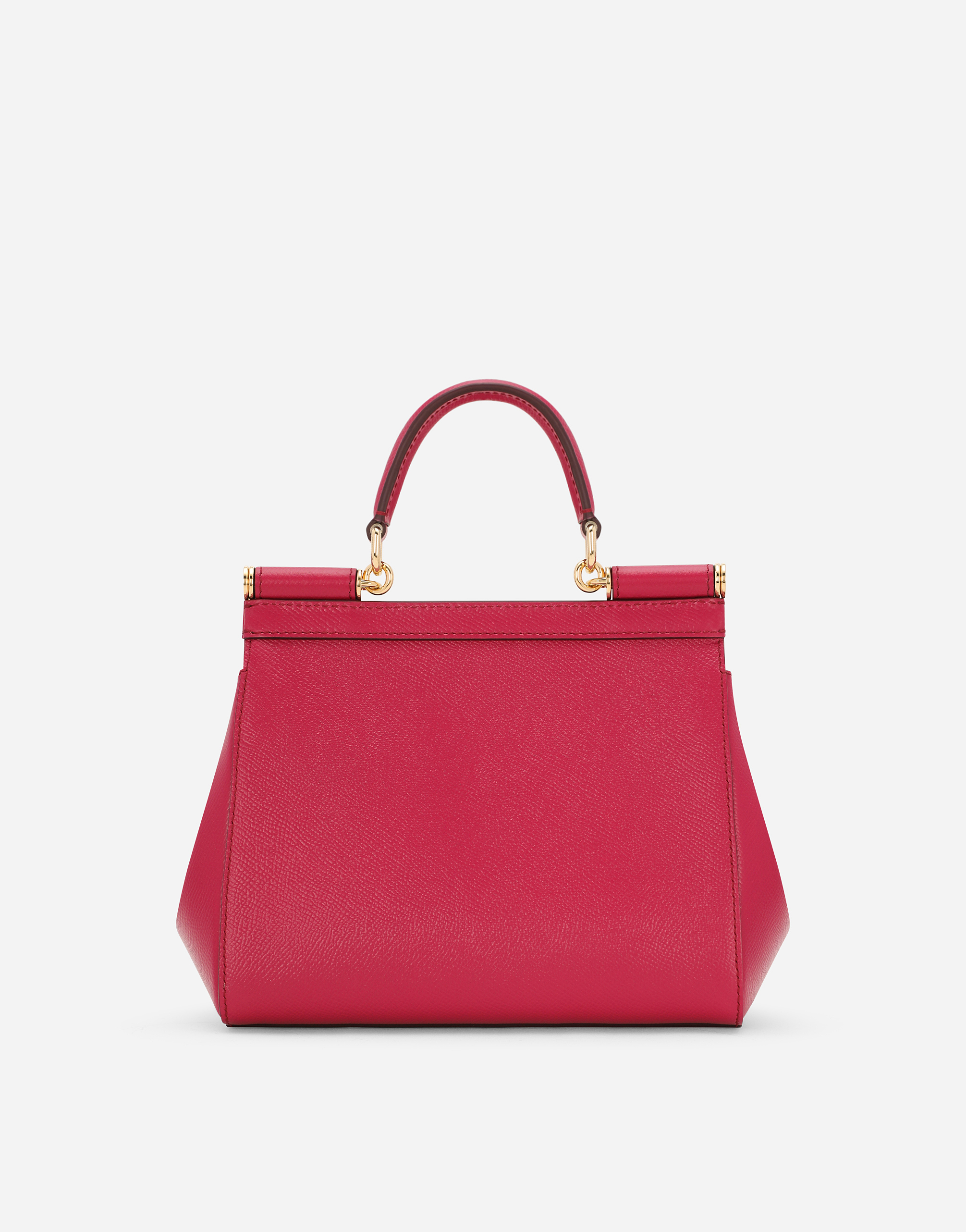 Dolce & Gabbana Premium Black Tote Bag For Women In Fuchsia