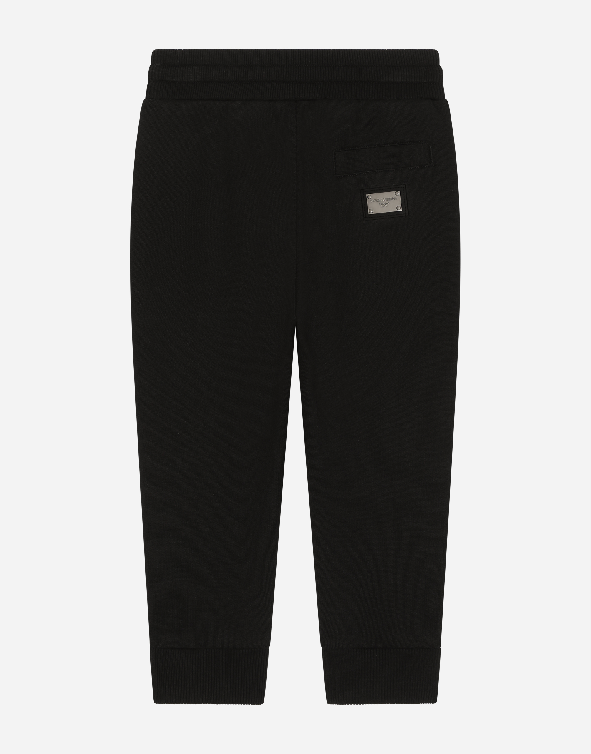 Dolce & Gabbana Elastic Waistband Wool Blend Joggers In Black
