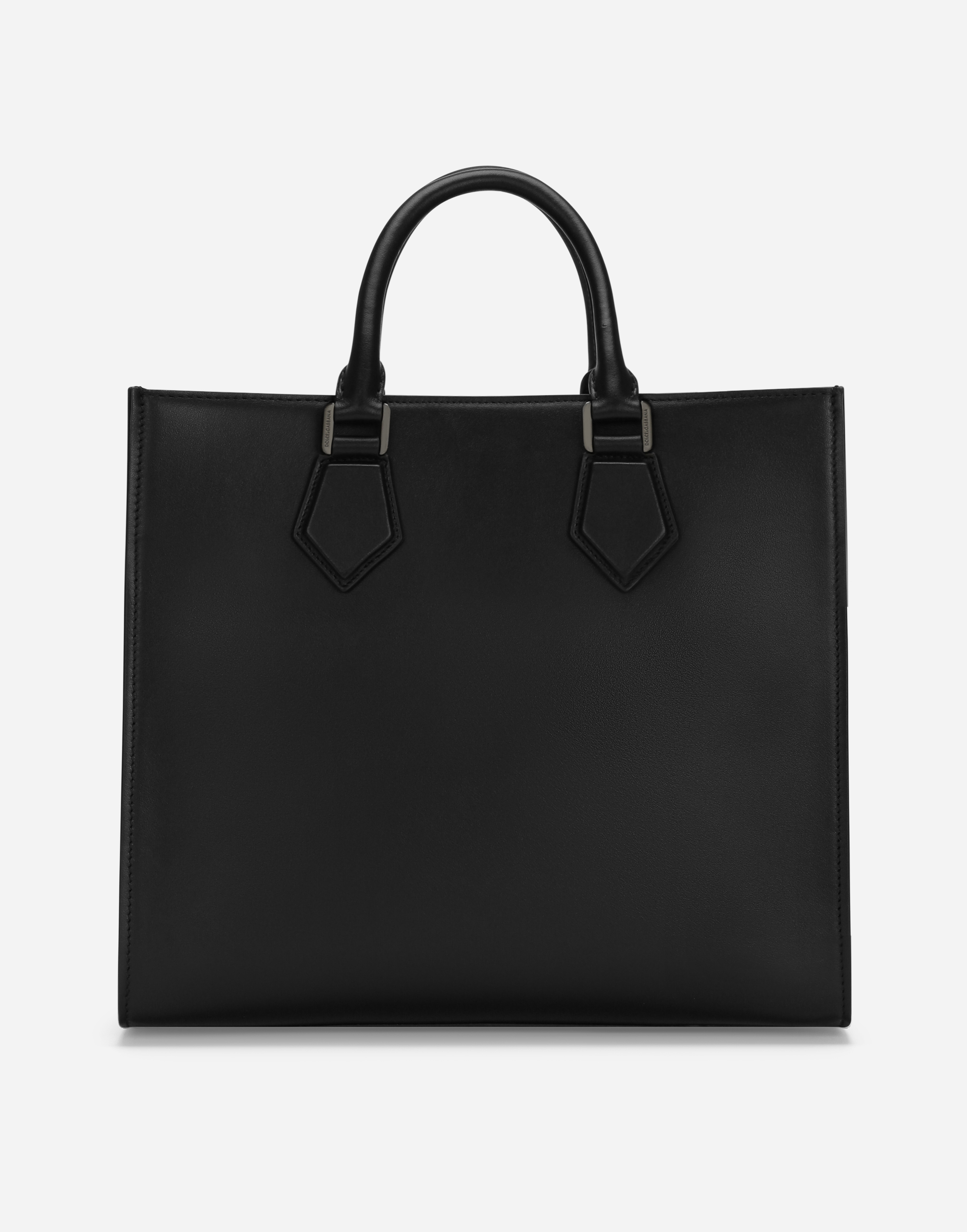 DOLCE & GABBANA SMALL CALFSKIN SHOPPER WITH LOGO