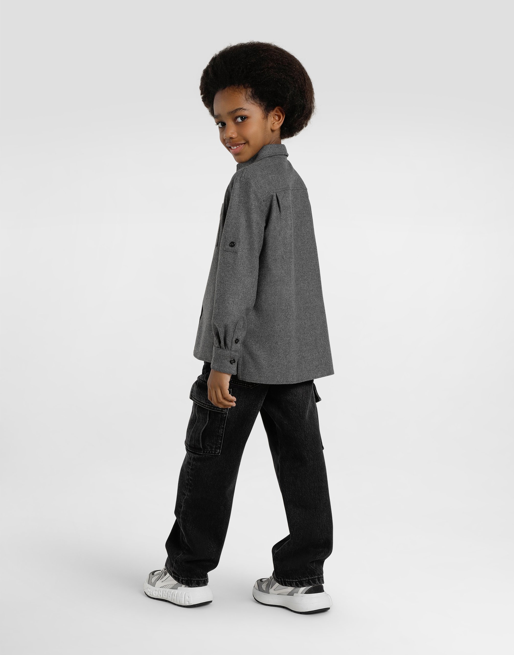 Denim cargo trousers