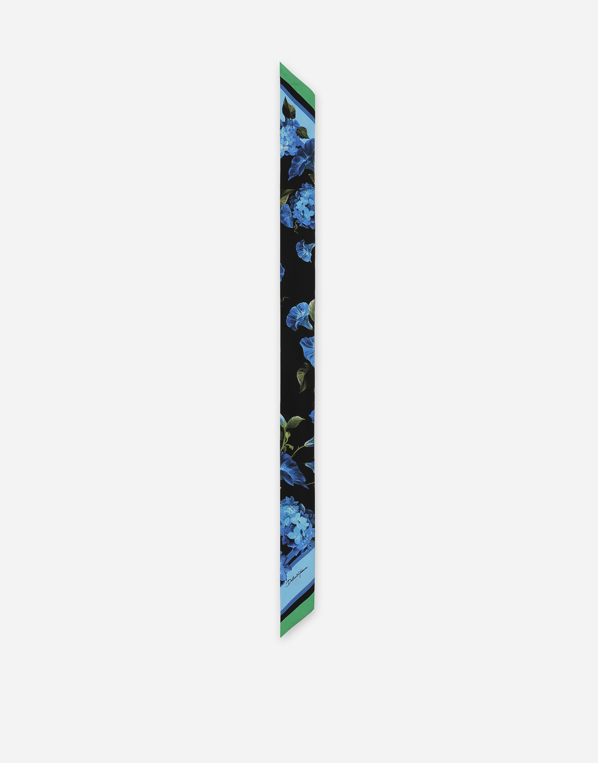 Dolce & Gabbana Bluebell Print Silk Neckerchief In Print