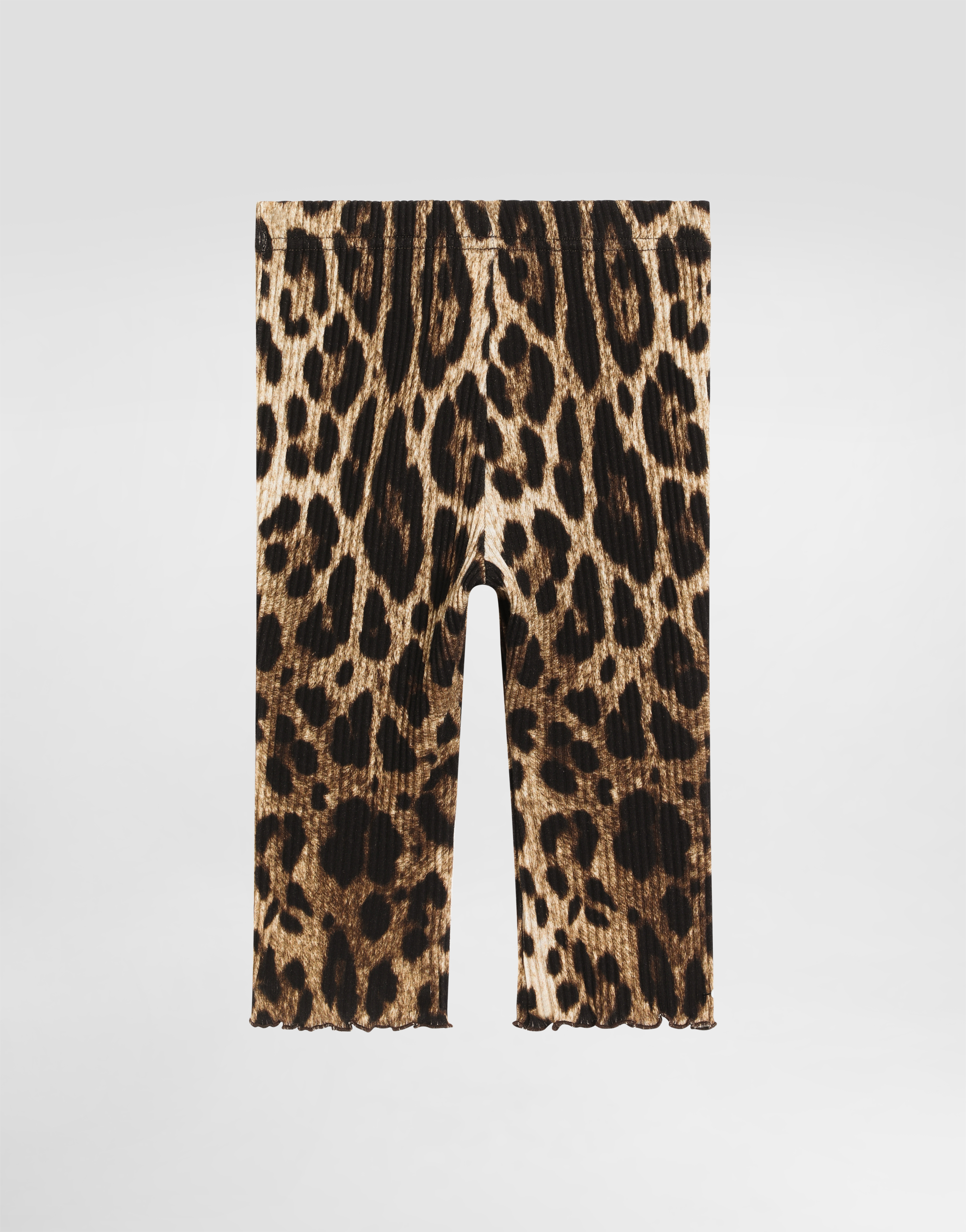  Dolce & Gabbana Leggings A Costine Stampa Leopardo - Donna Pantaloni E Gonne Stampa Animalier 6/9 Months 