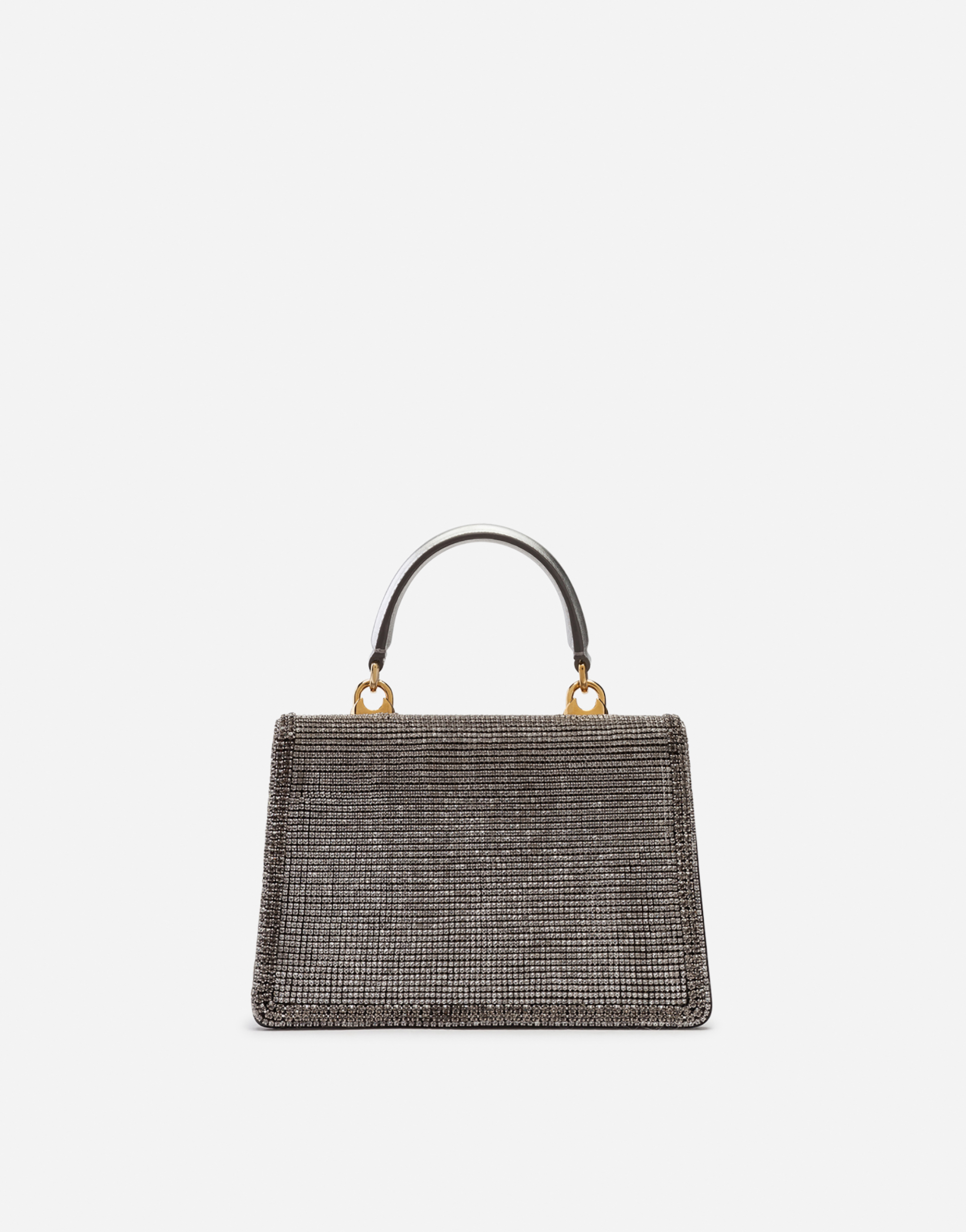  Dolce & Gabbana Kleine Devotion Tasche Aus Strass Und Nappa Mordoré - Frau Handtaschen Silber Onesize 