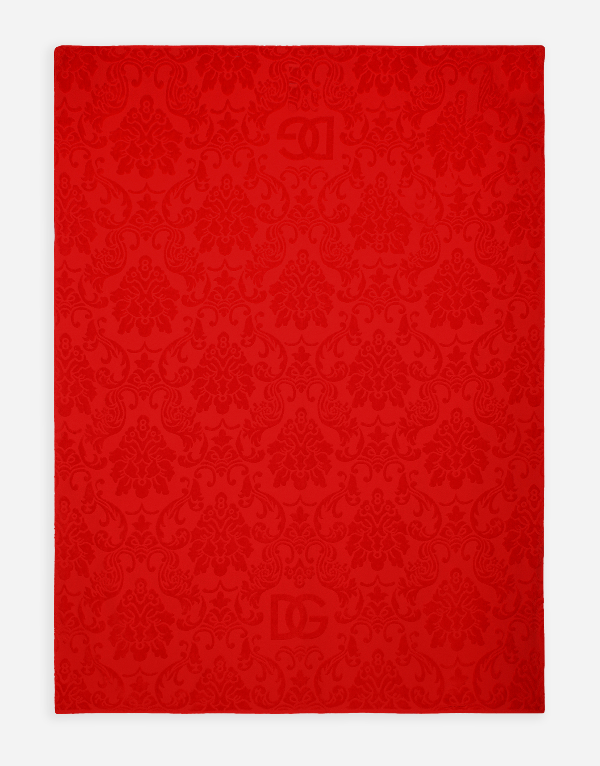  Dolce & Gabbana Beach Towel In Cotton Terry Jacquard - Handtücher In Monochromem Design Mehrfarbig Onesize 