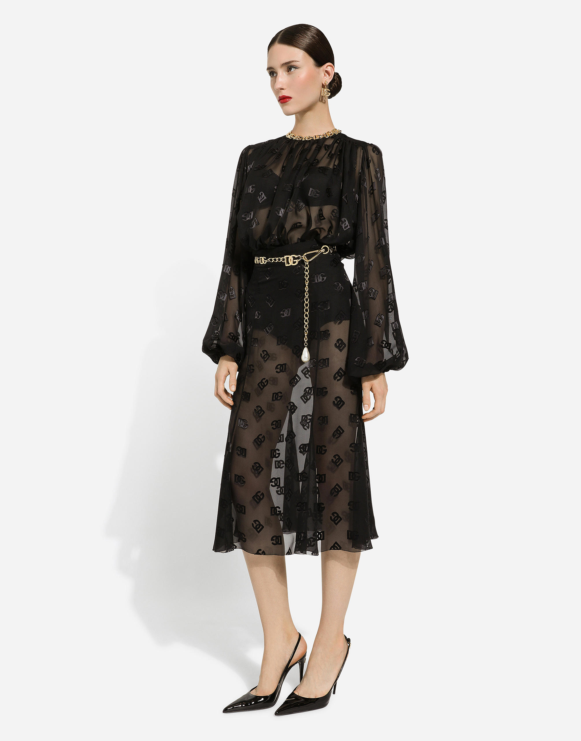 Dolce & Gabbana Pleated Skirt In Black