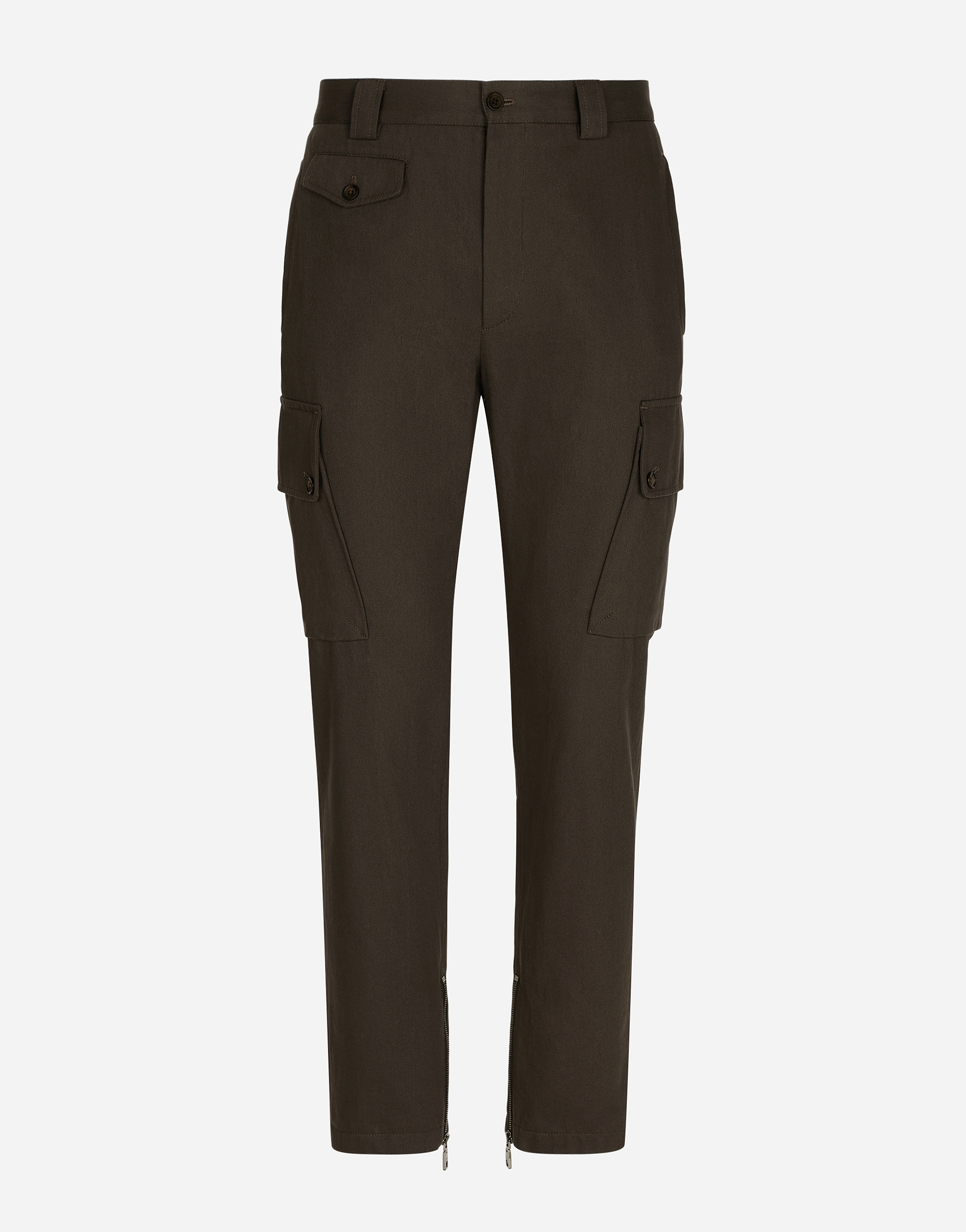 DOLCE & GABBANA COTTON TWILL CARGO BIKER PANTS