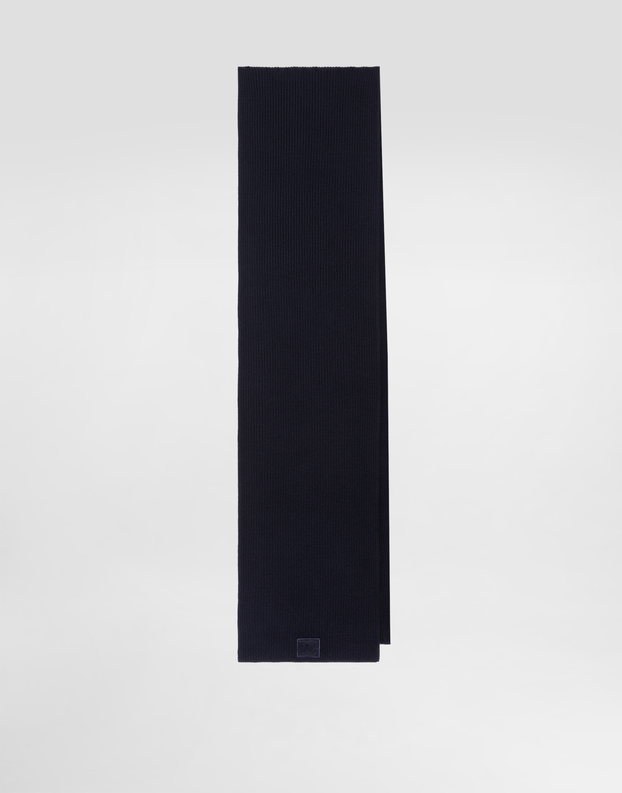 Dolce & Gabbana Wool Knitted Scarf In Black