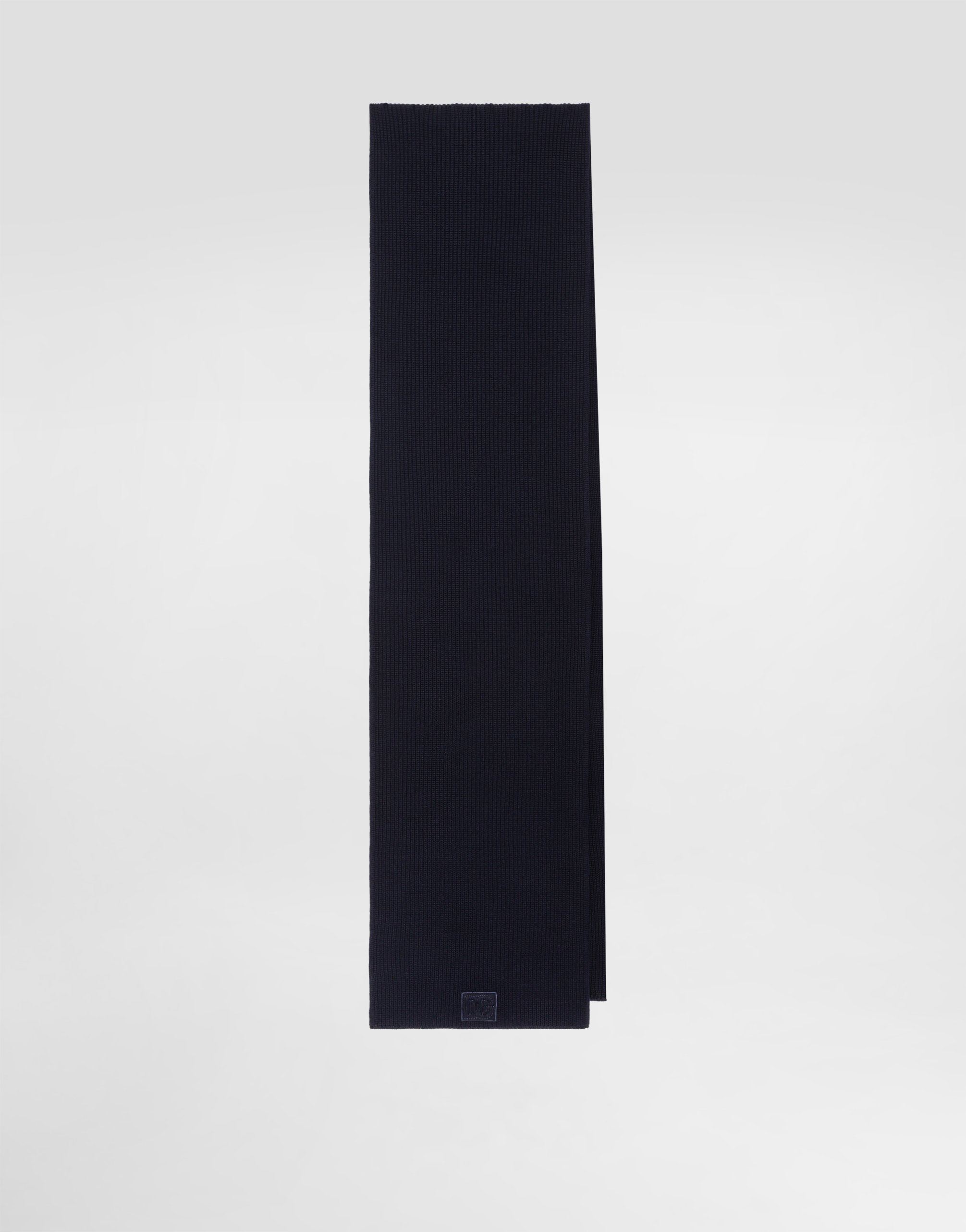 Dolce & Gabbana Wool Knitted Scarf In Black