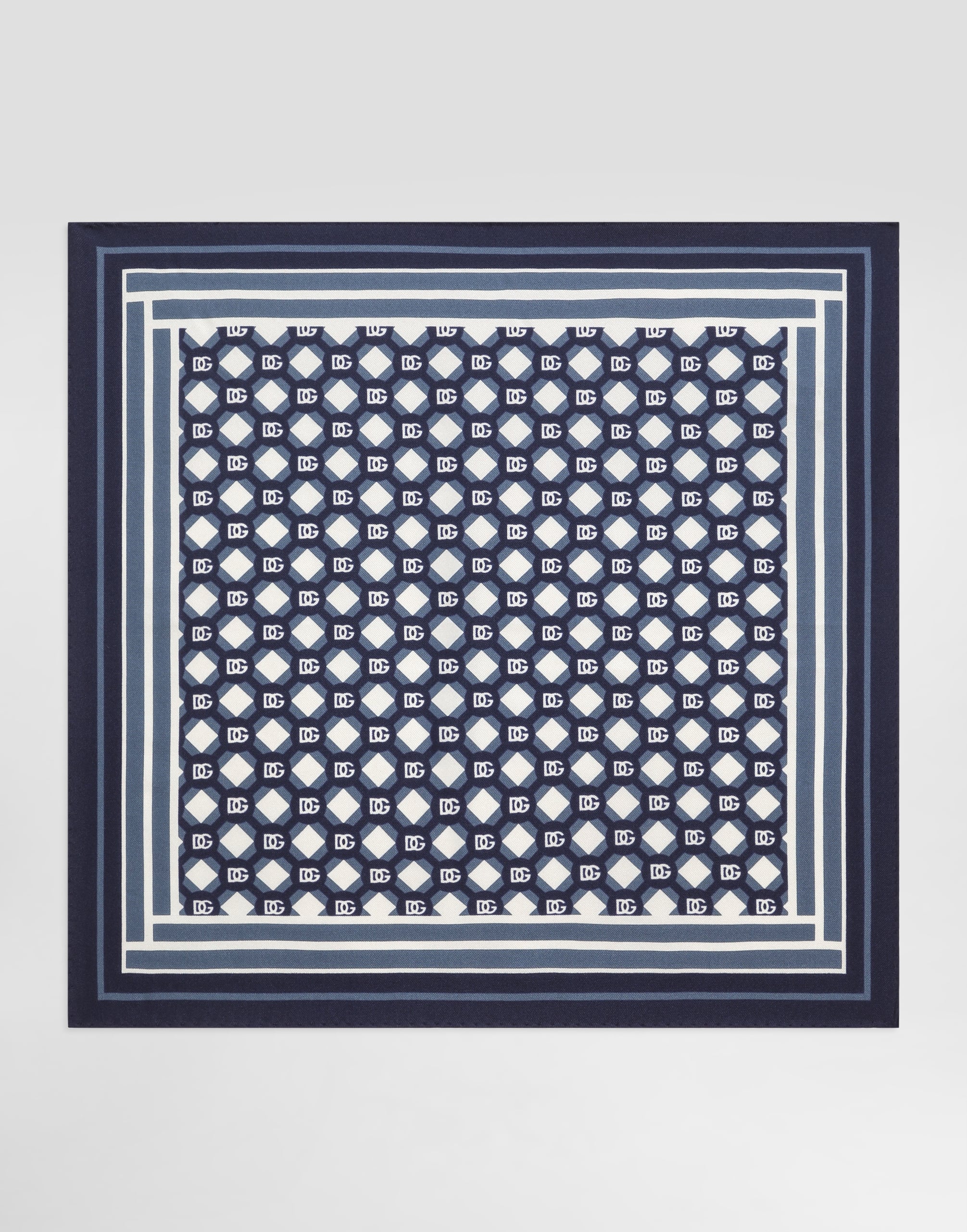 Dolce & Gabbana Silk Pocket Square With Micro-design And Logo - Mann Krawatten Und Einstecktuch Multicolor Onesize 
