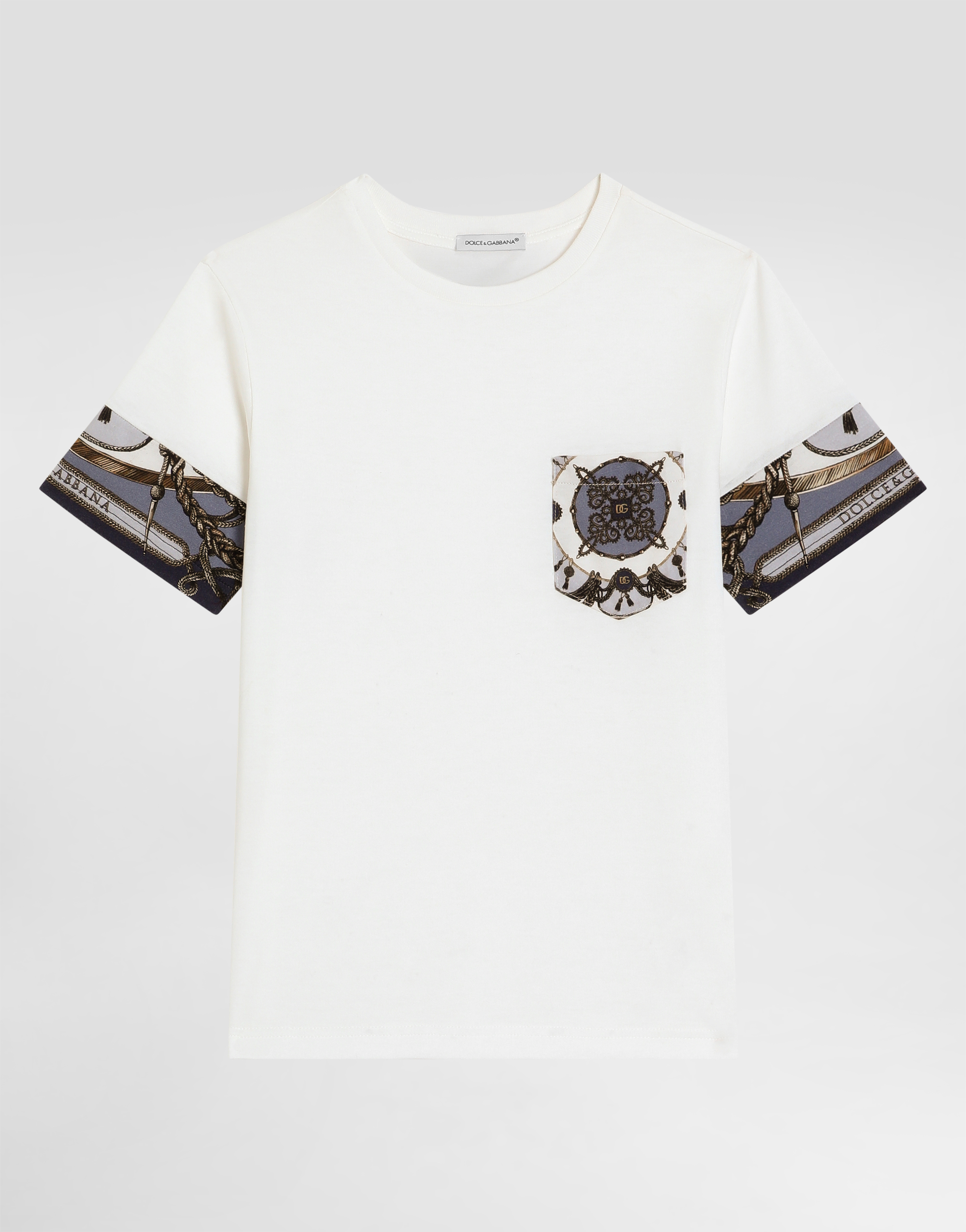 Jersey t-shirt with cargo-print details in Multicolor for Boys
