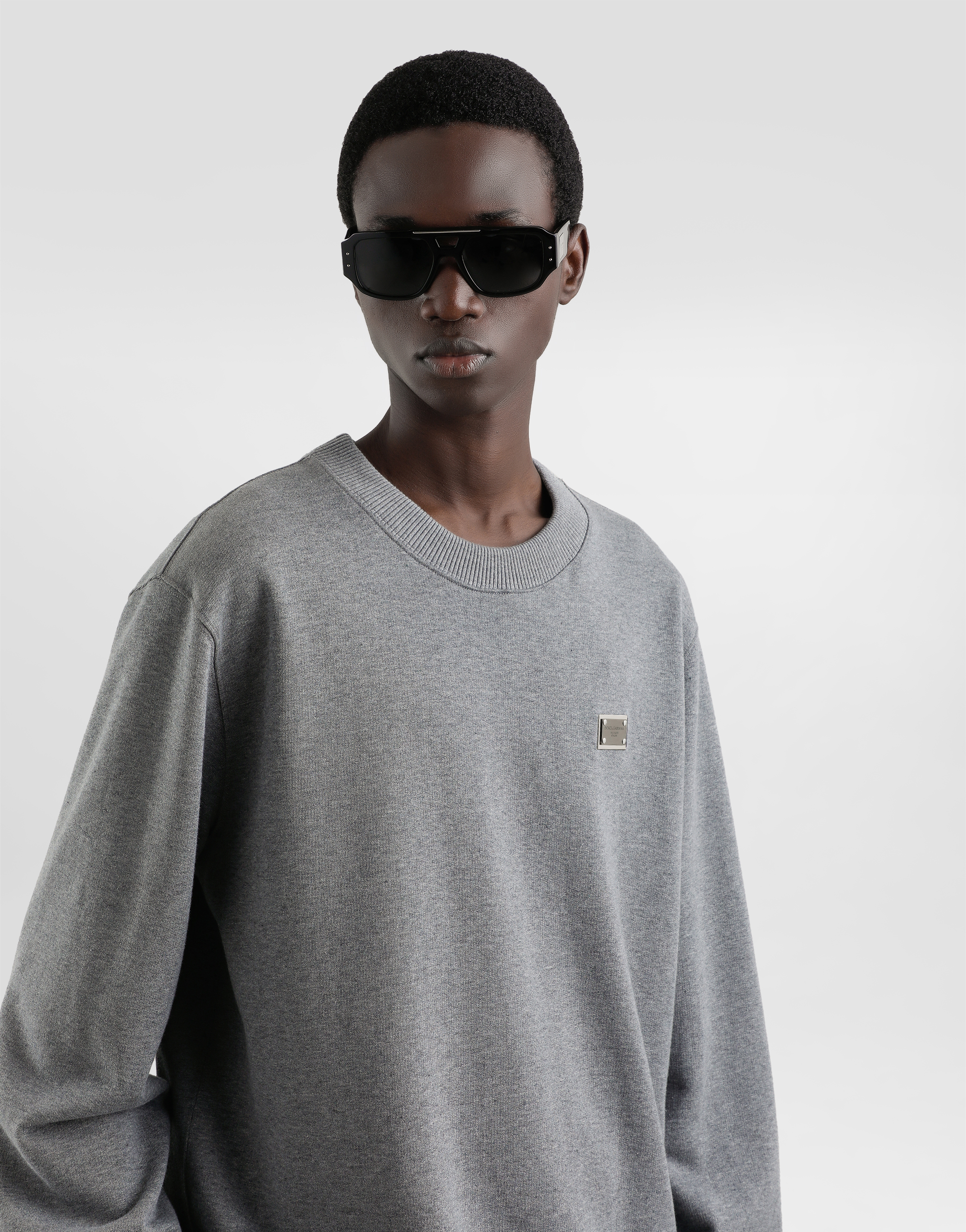 Cotton sweatshirt with tag