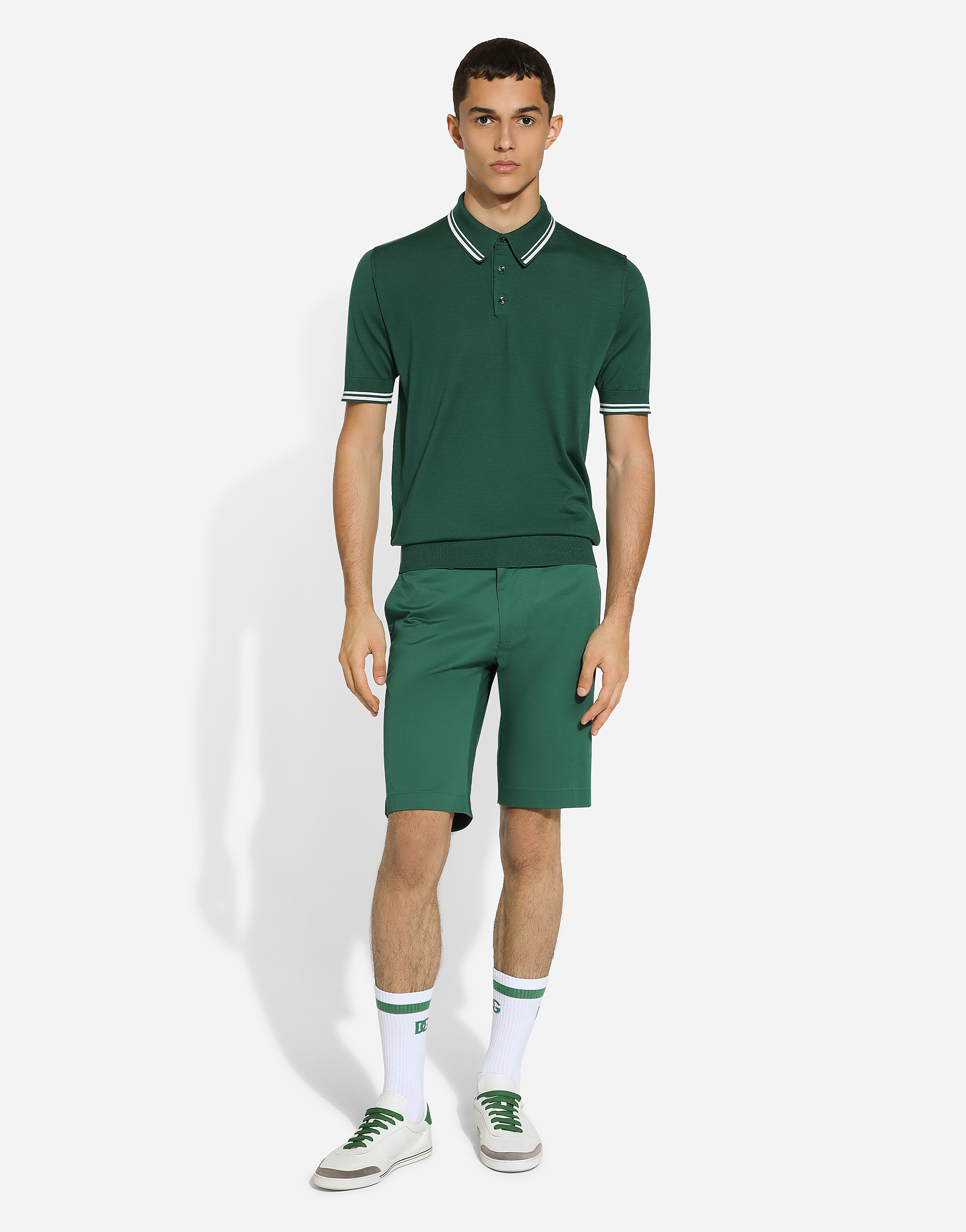 Silk polo-shirt