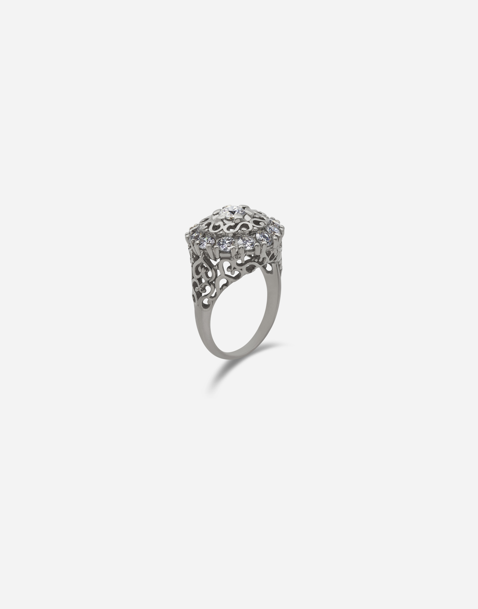 Shop Dolce & Gabbana Sicily Ring In White Gold With Diamonds