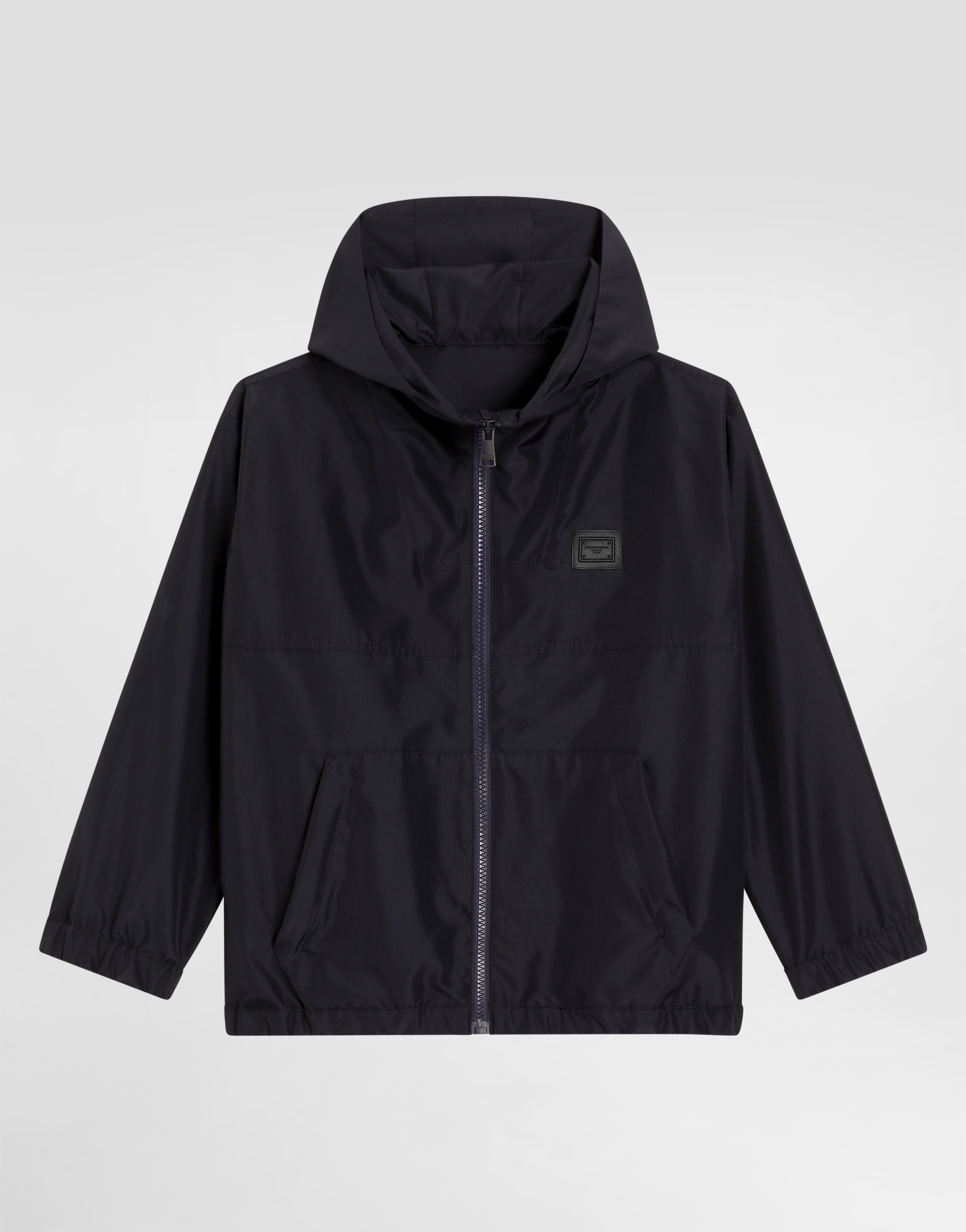Dolce & Gabbana Technical Fabric Jacket With Branded Tag - Man Coats And Jackets Blue 10 Years