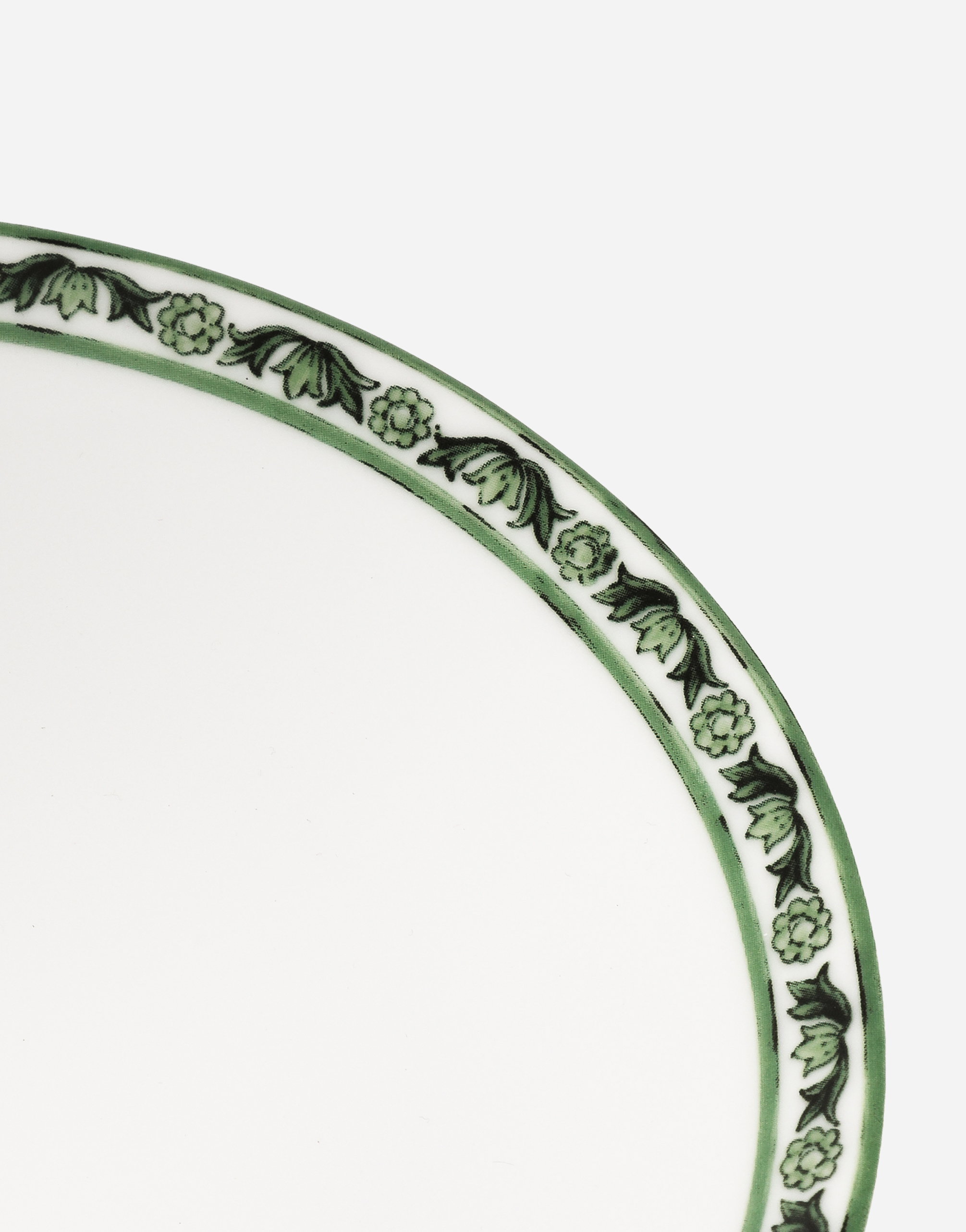 Dolce & Gabbana Set 2 Porcelain Dessert Plates In Multicolor