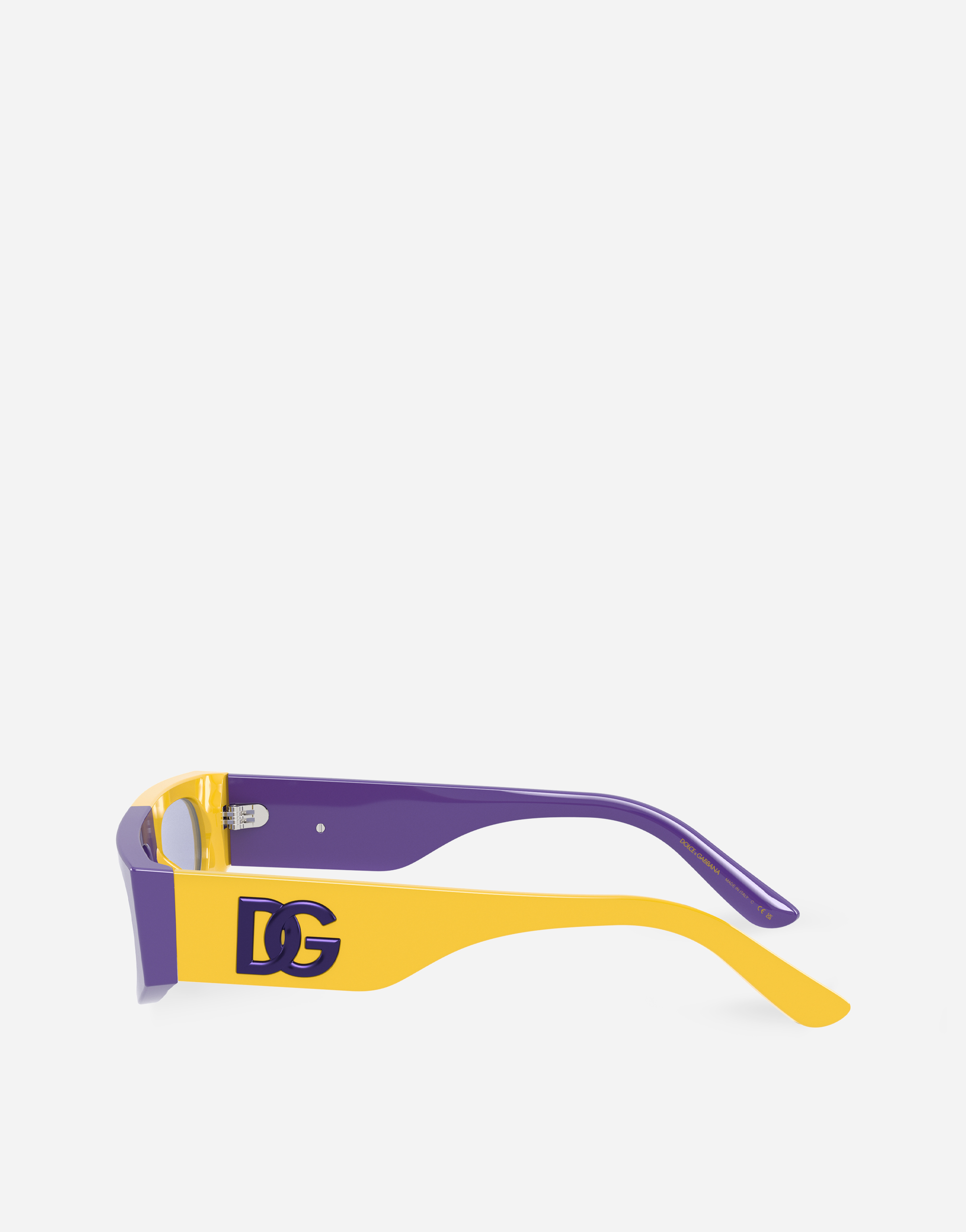 Shop Dolce & Gabbana Sport Sunglasses In Yellow / Violet