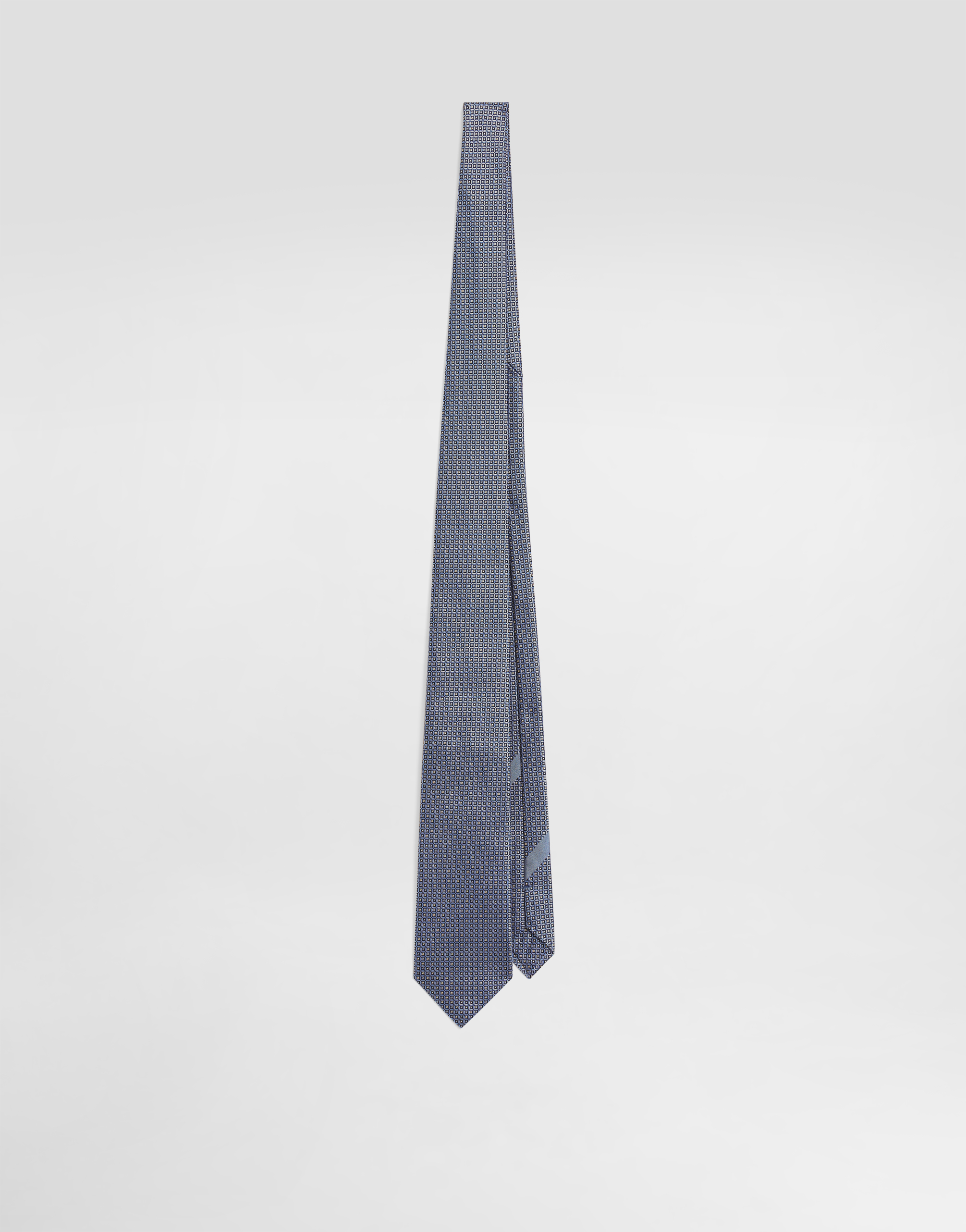 Dolce & Gabbana Micro-design Jacquard Tie In Blue