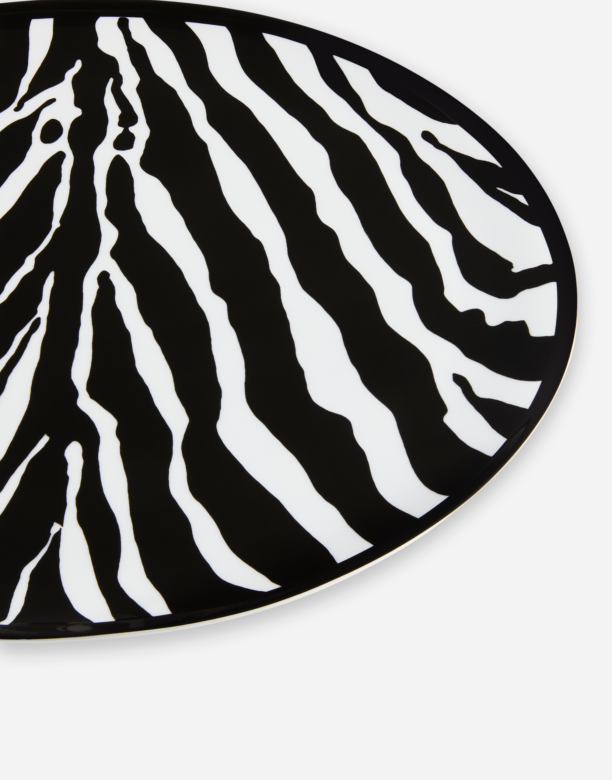 Dolce & Gabbana Porcelain Platter In Multicolor