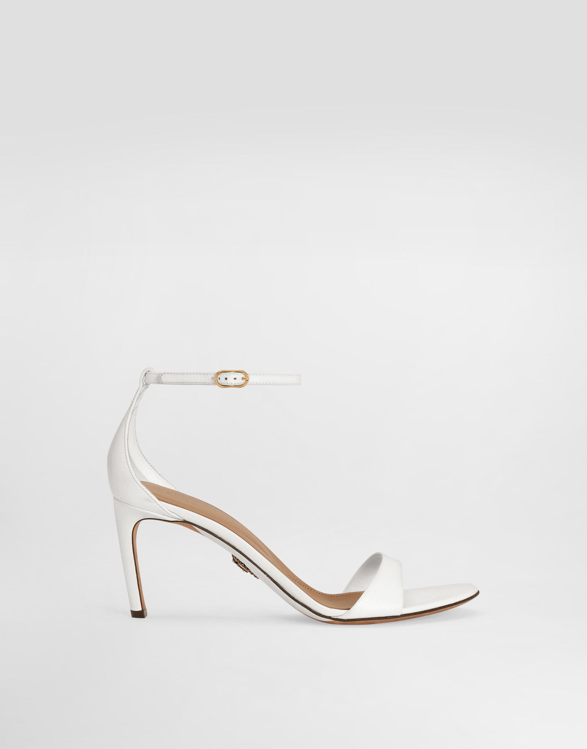 Dolce & Gabbana Polished Goatskin Sandals - Woman Sandals And Wedges White
