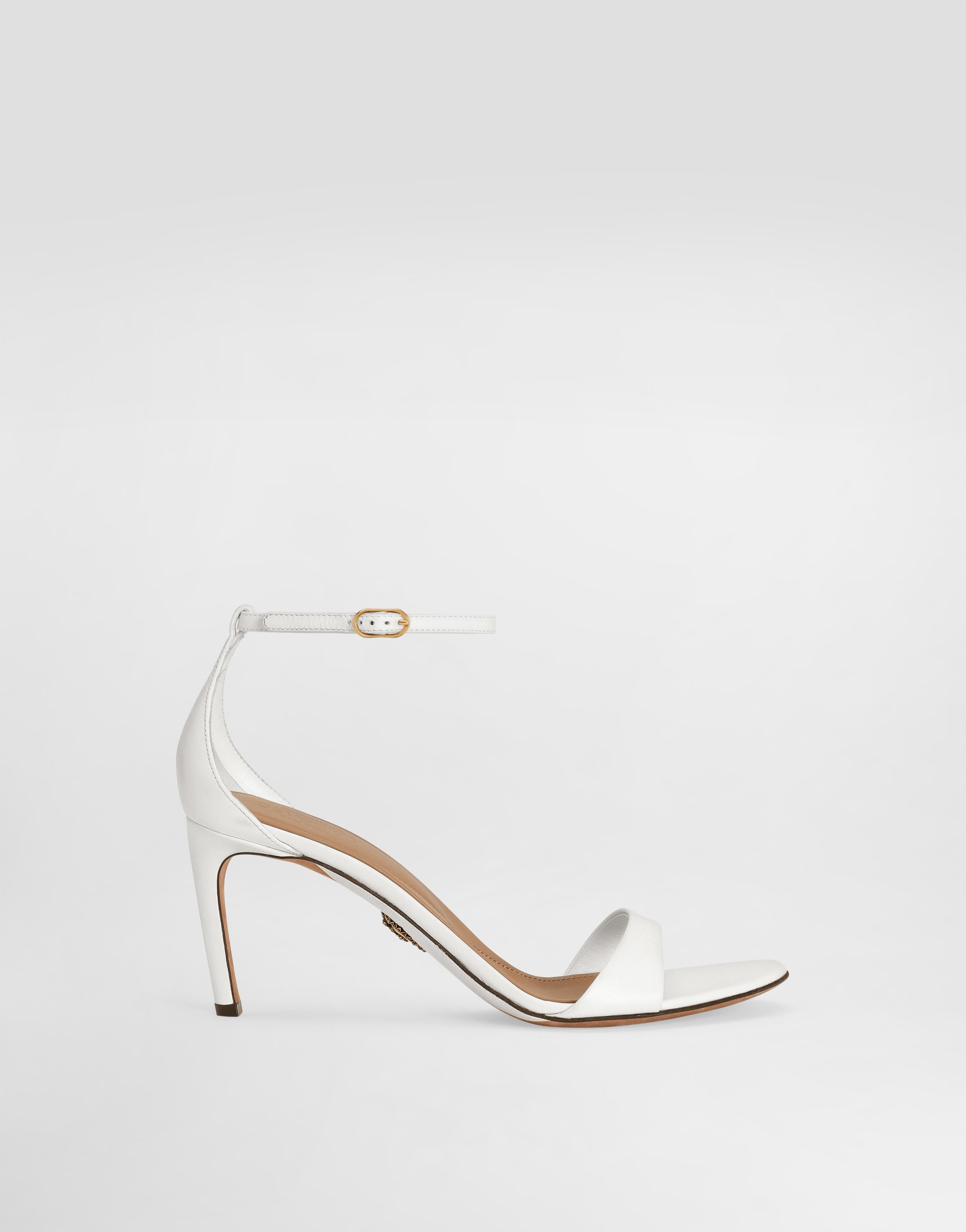 Dolce & Gabbana Polished Goatskin Sandals - Woman Sandals And Wedges White