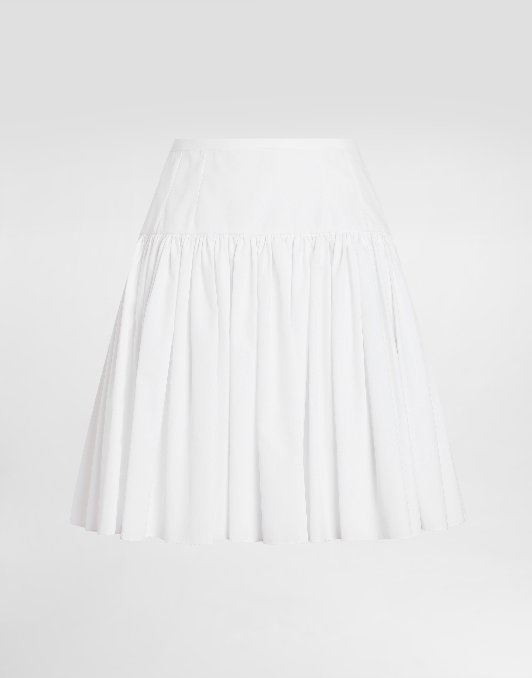 Dolce & Gabbana Short Cotton Circle Skirt - Woman Skirts White