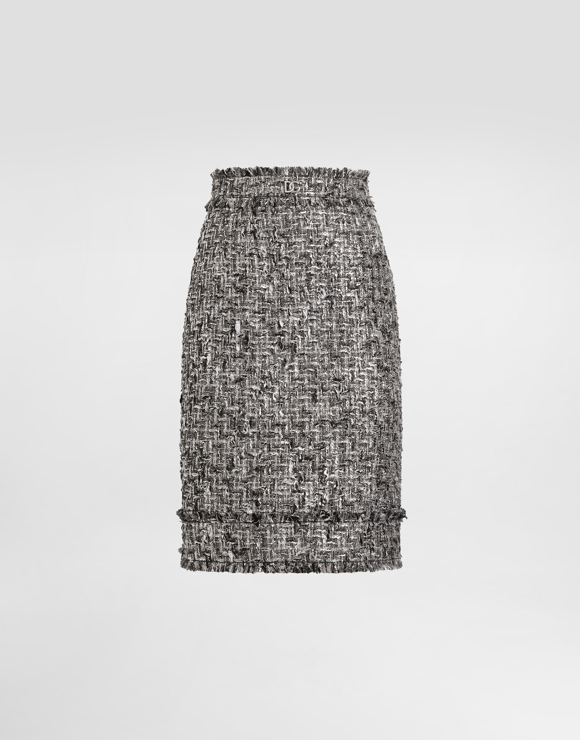 Dolce & Gabbana Raschel Tweed Midi Pencil Skirt - Woman Skirts Multicolor