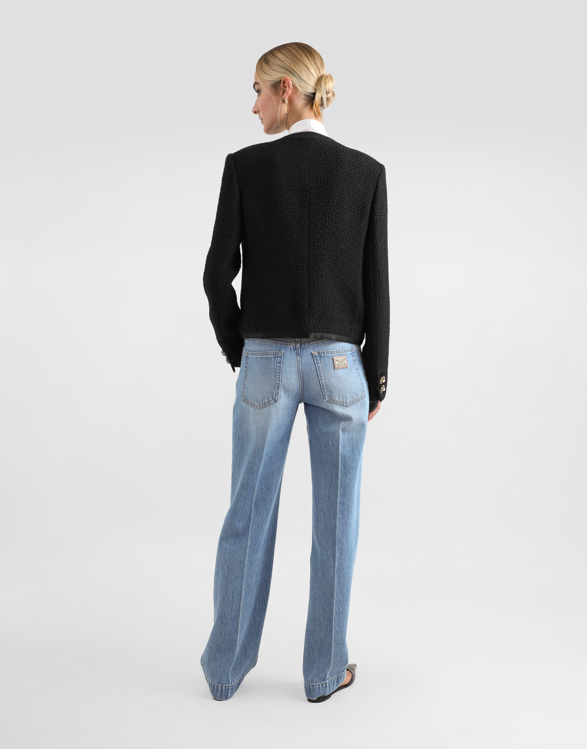 Dolce & Gabbana Straight-leg Blue Jeans With A Distressed Effect In Blue