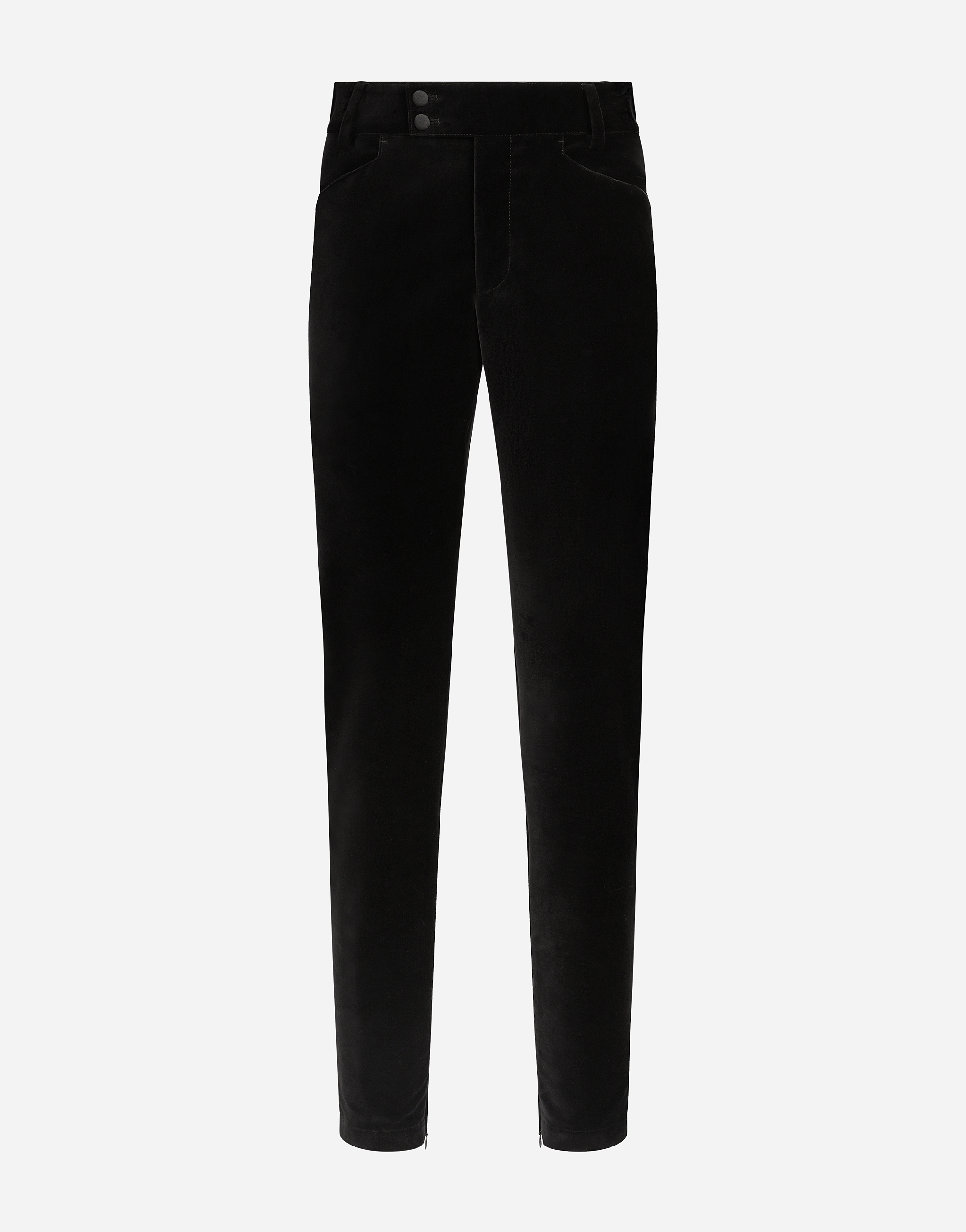 Dolce & Gabbana Classic Velvet Pants - Man Pants And Shorts Black