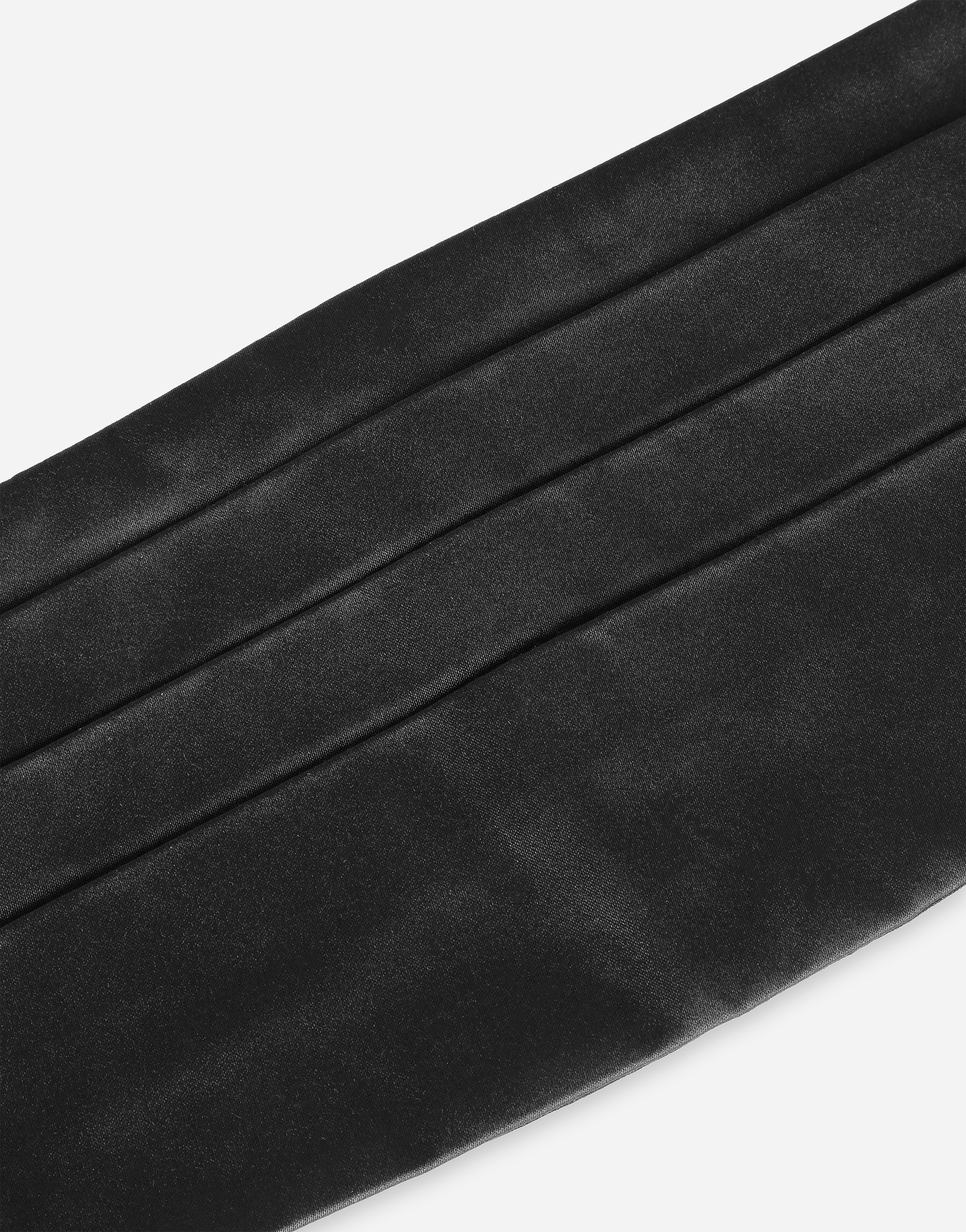 Dolce & Gabbana Folded-design Silk Belt In Black