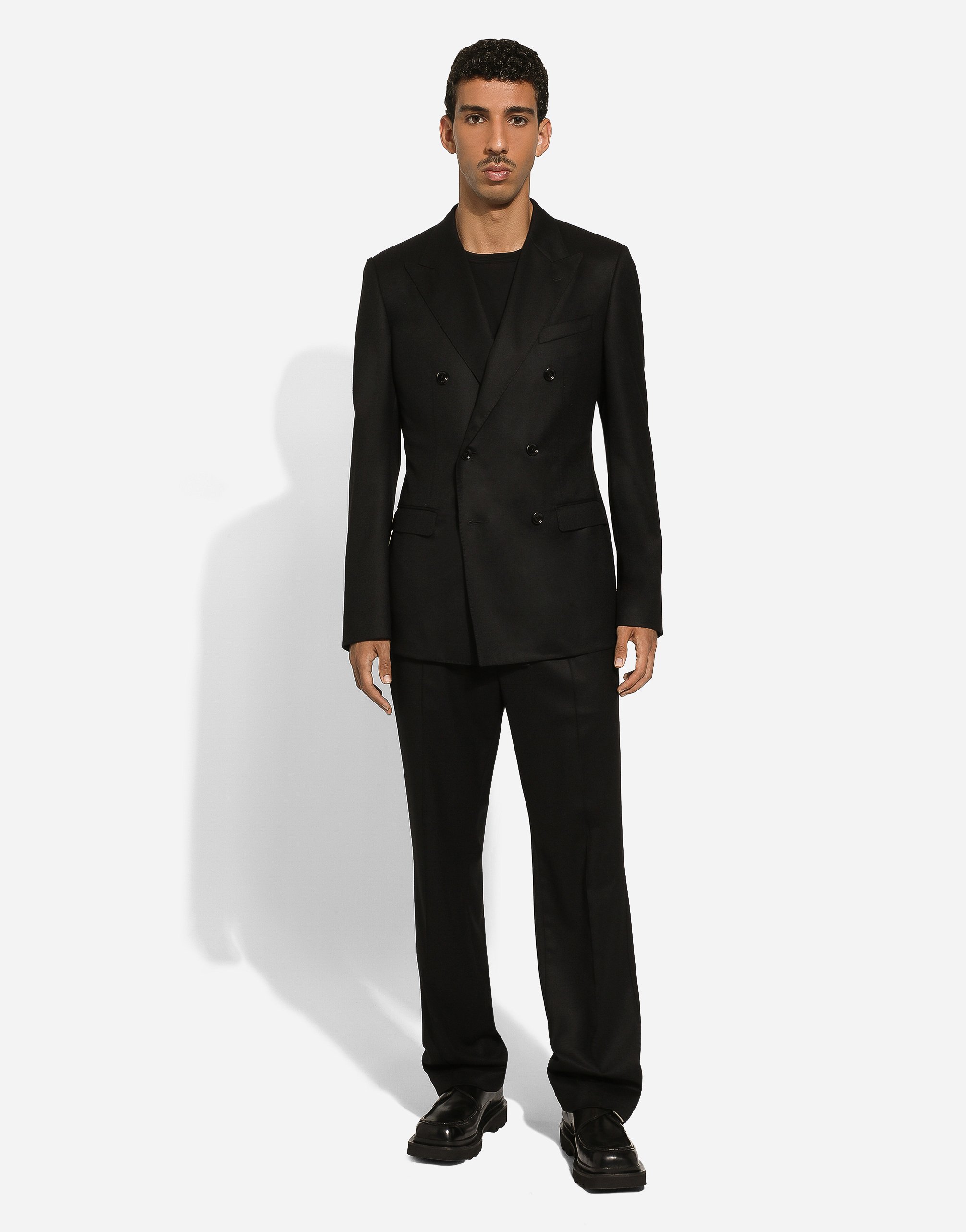Double-breasted wool Taormina-fit jacket