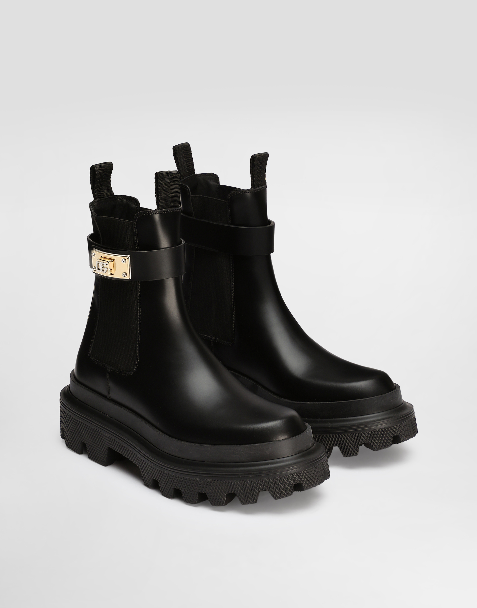 DOLCE & GABBANA CALFSKIN ANKLE BOOTS