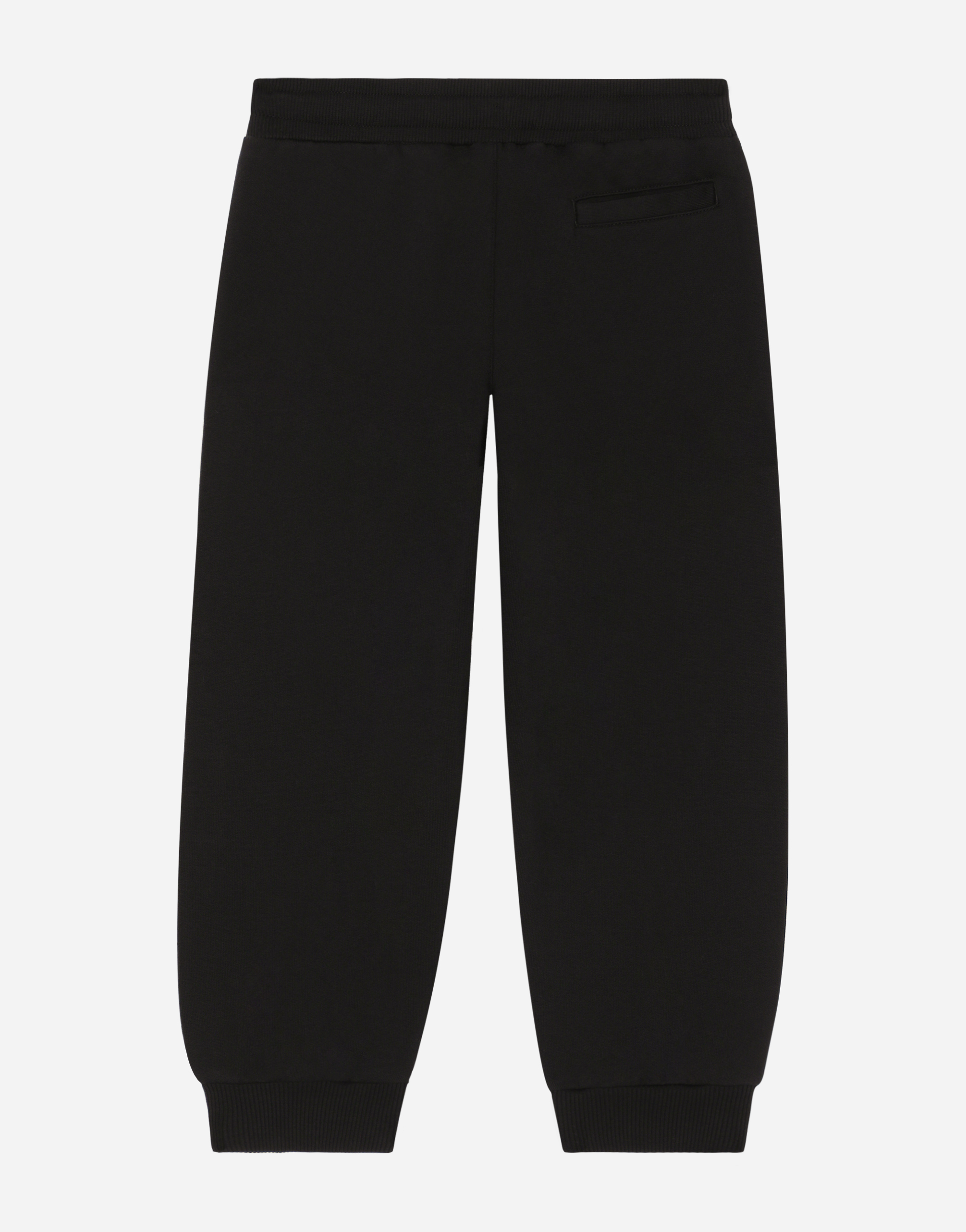 Dolce & Gabbana Jersey Jogging Pants With Logo Print In Black