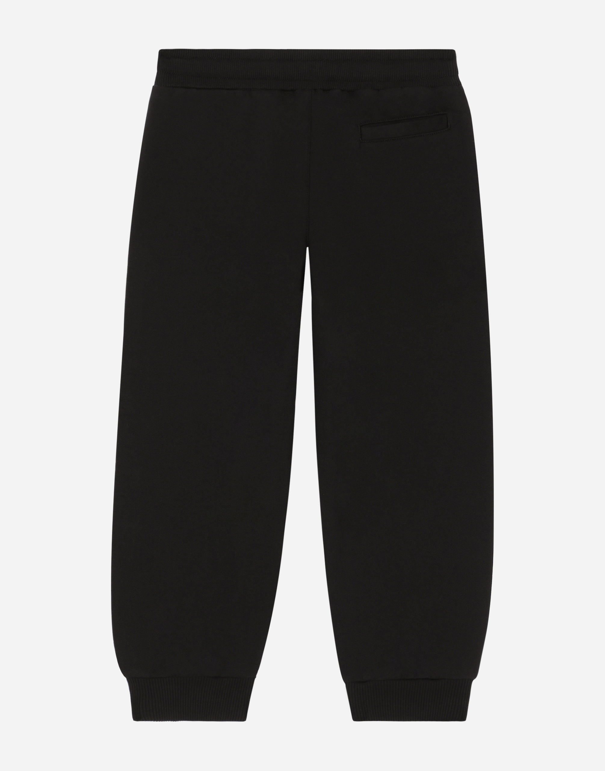 Shop Dolce & Gabbana Jersey Jogging Pants With Logo Print In Black