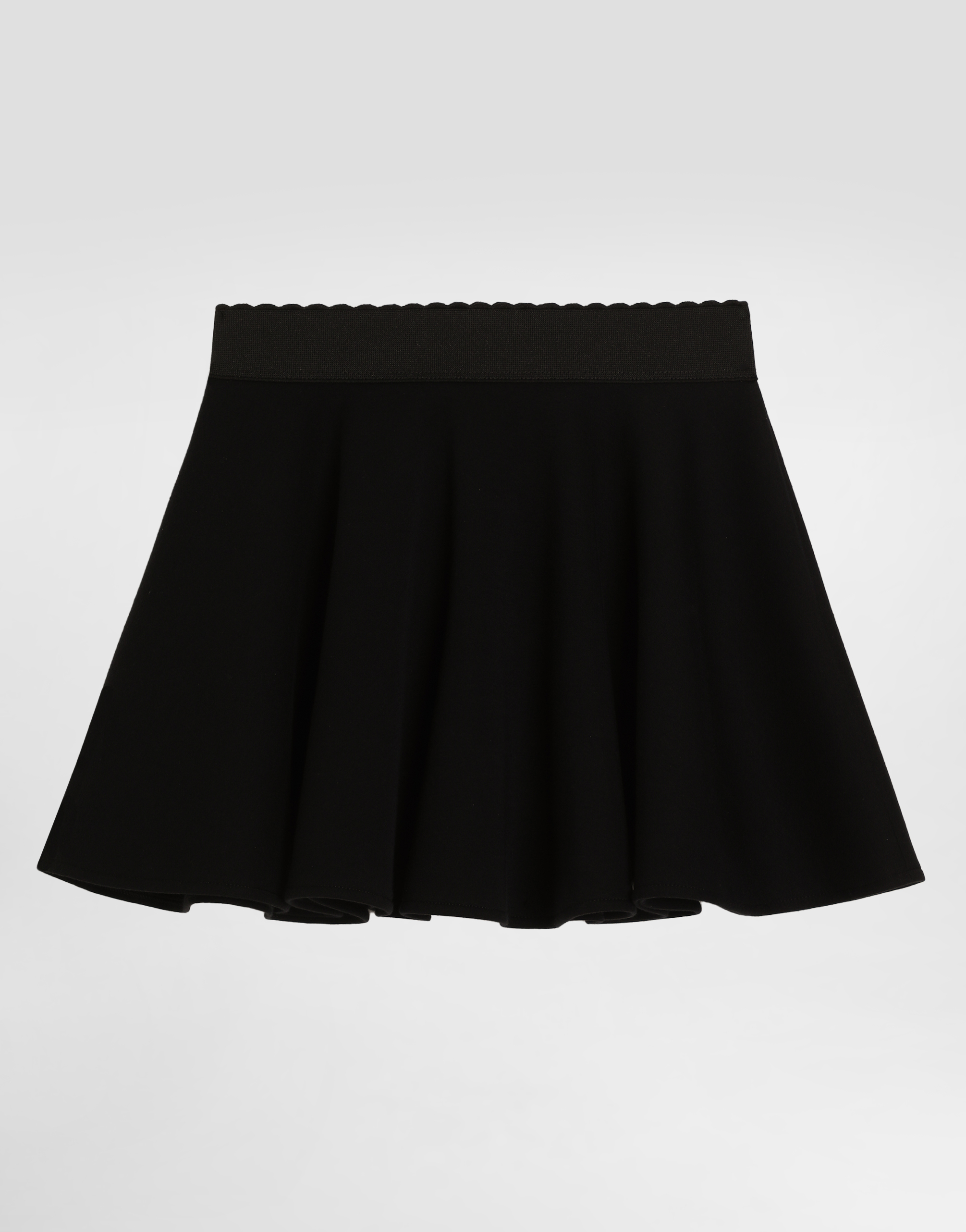 Dolce & Gabbana Double-face Jersey Skirt With Dg Logo In Black