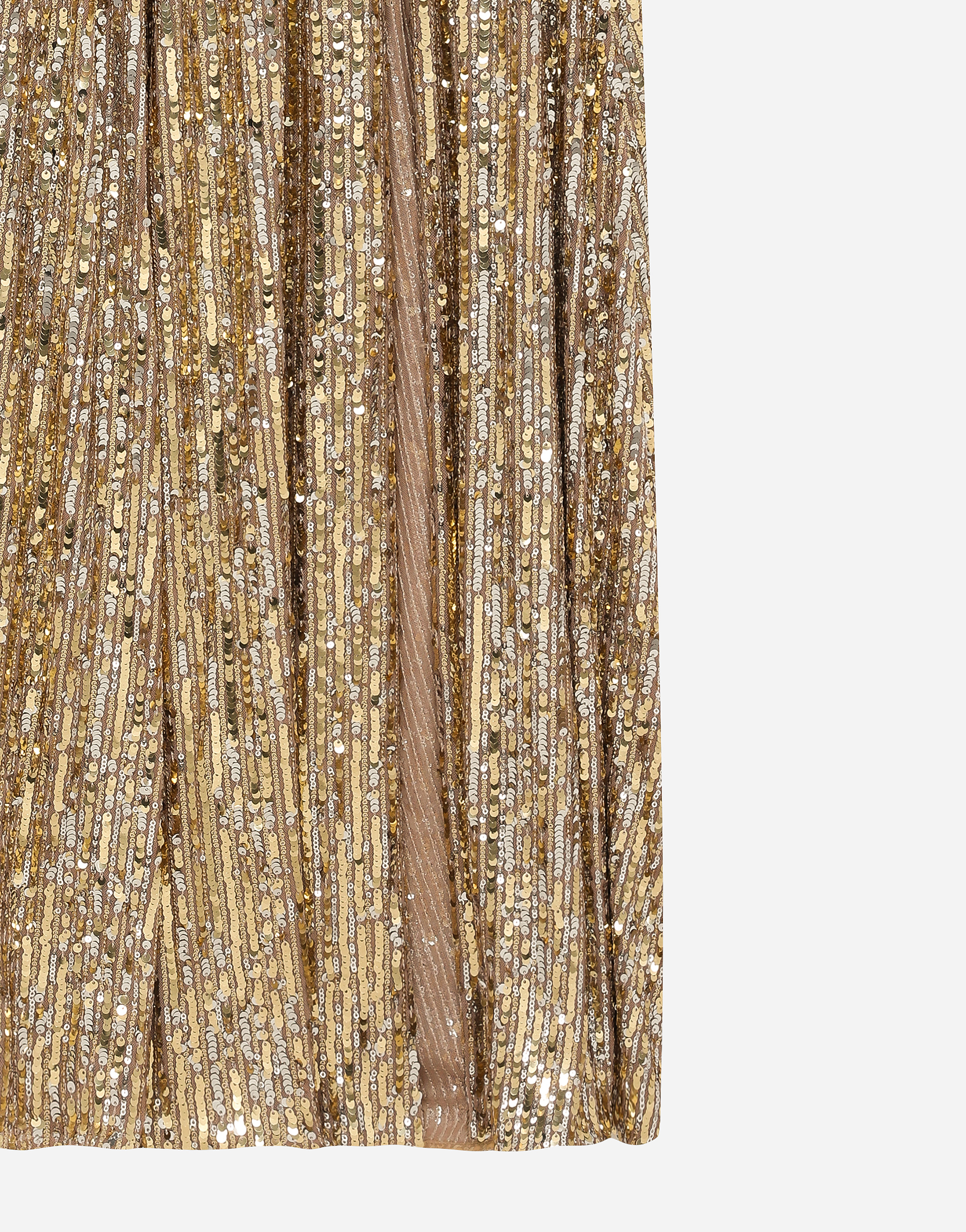 Dolce & Gabbana Sequin-detail Maxi Dress In Gold