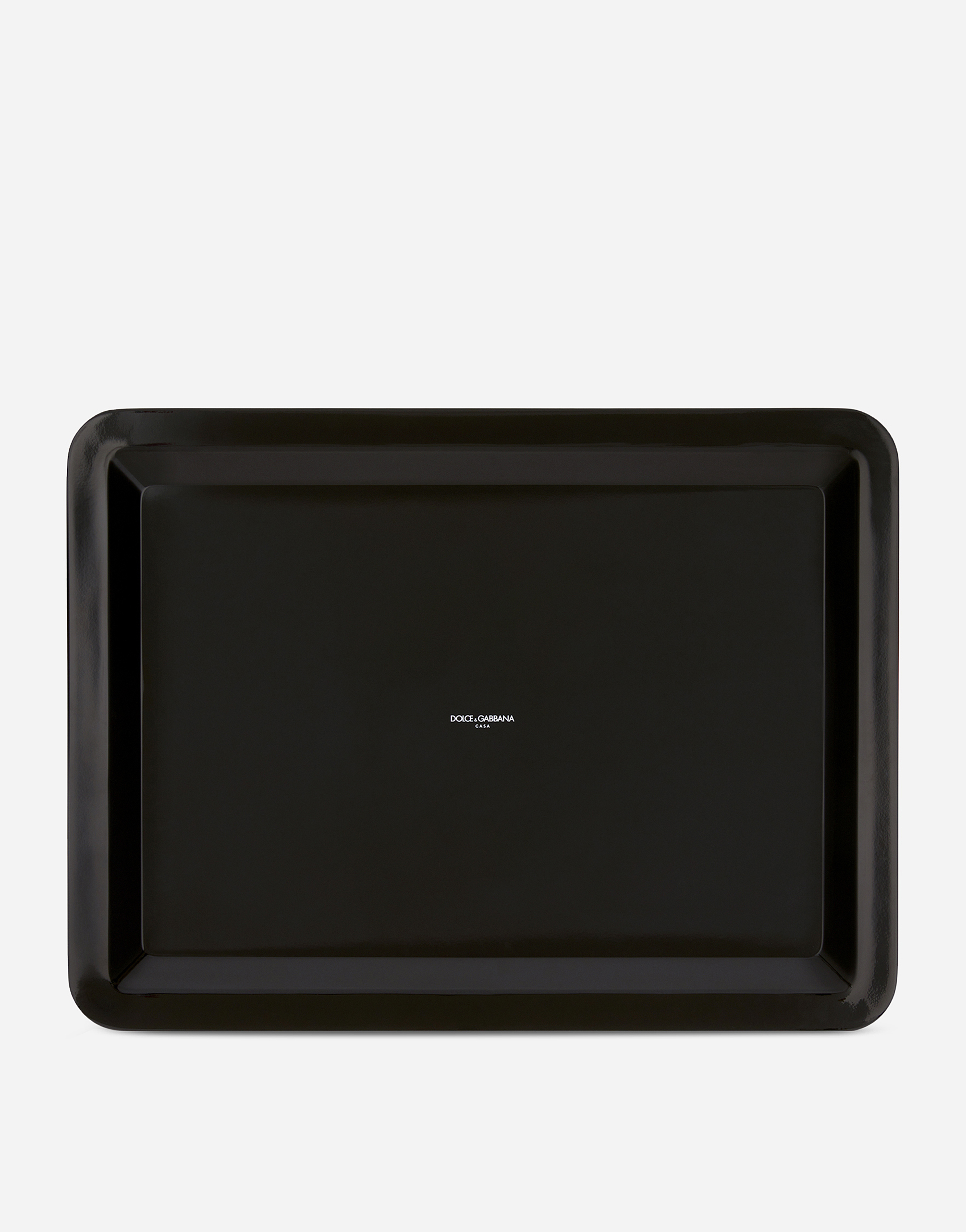 Dolce & Gabbana Wooden Tray Large Multicolor Unisex Onesize In Multicolor