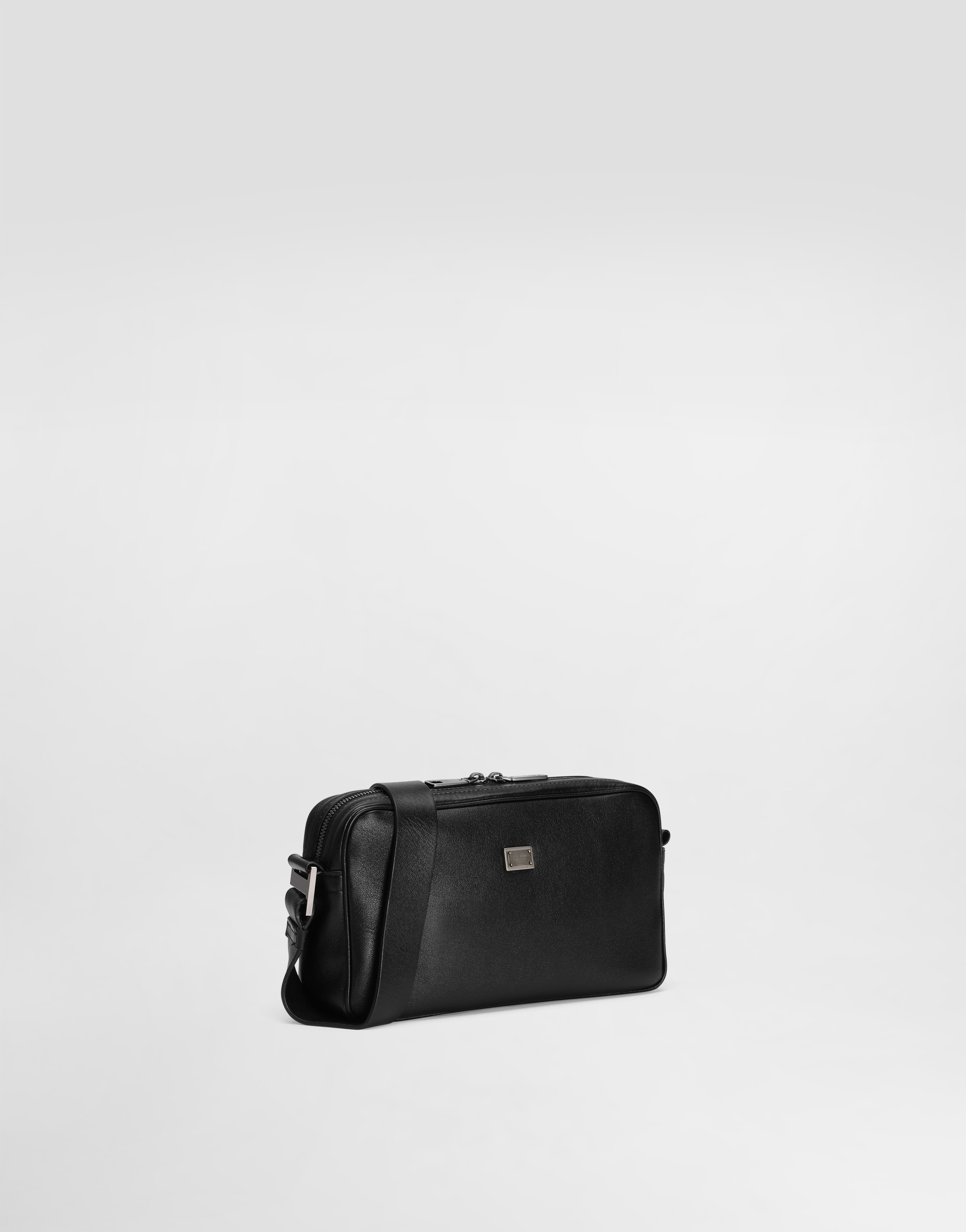 Dolce & Gabbana Calfskin Crossbody Bag In Black