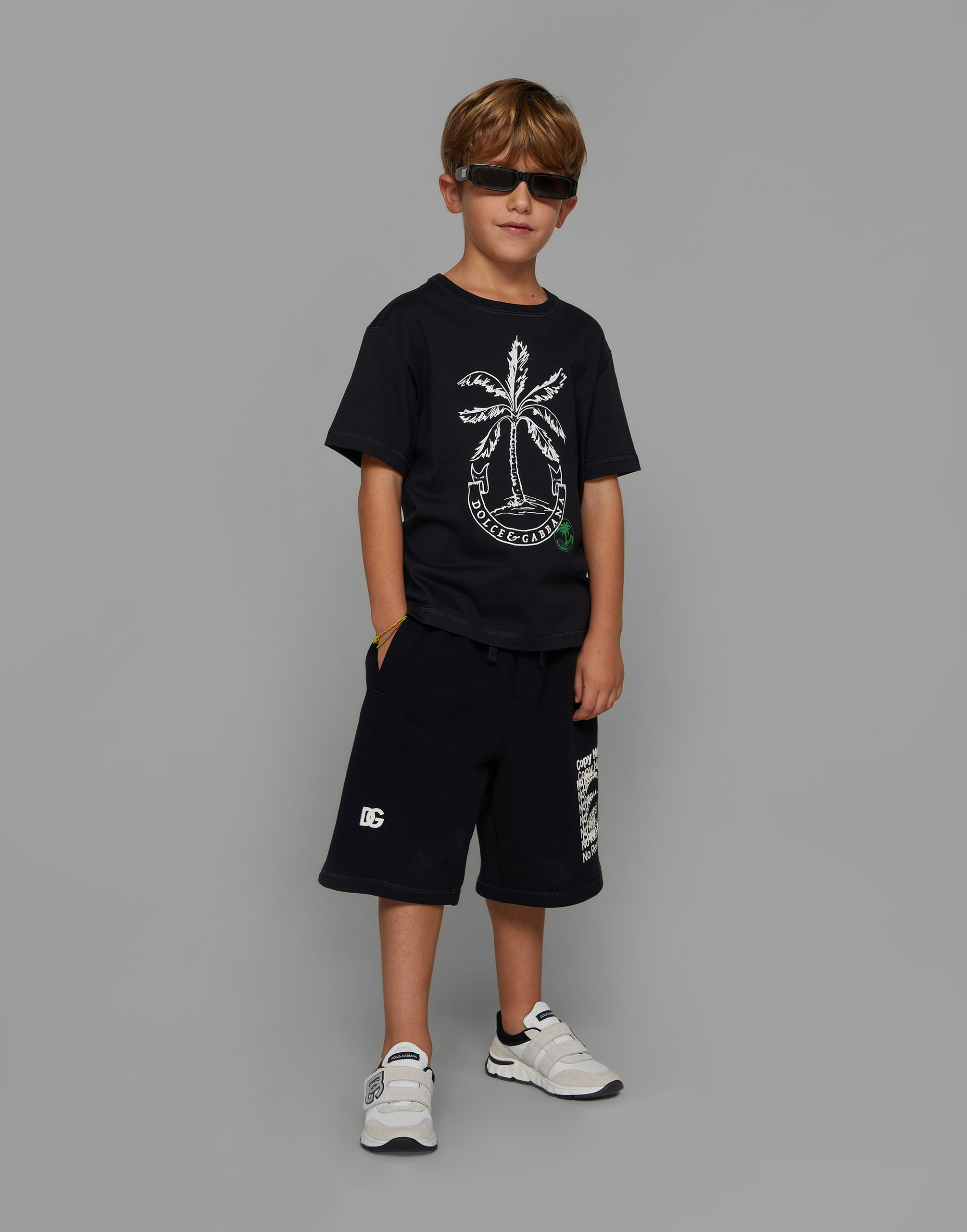 DG running split calfskin sneakers