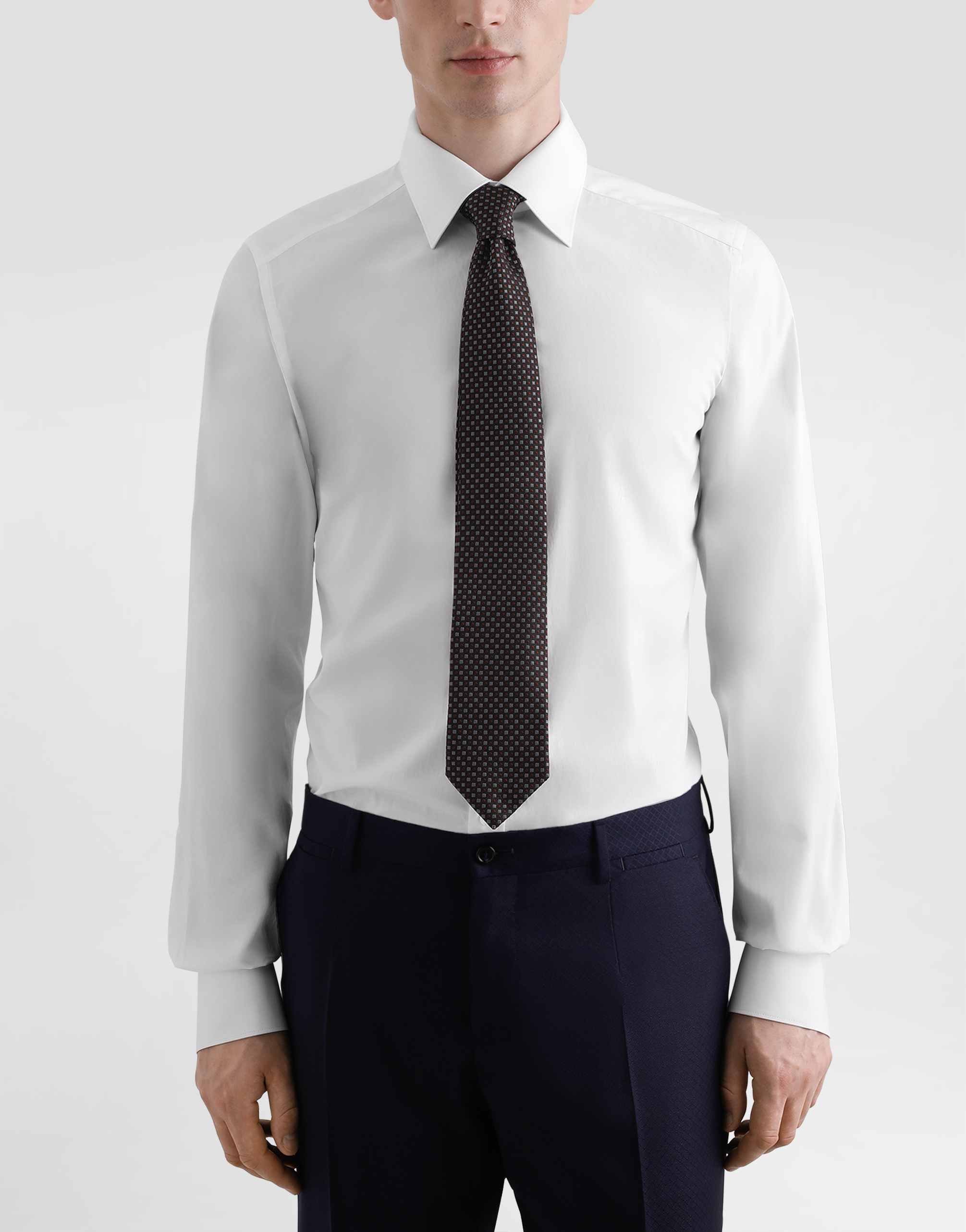 Dolce & Gabbana Micro-design Jacquard Tie In Brown
