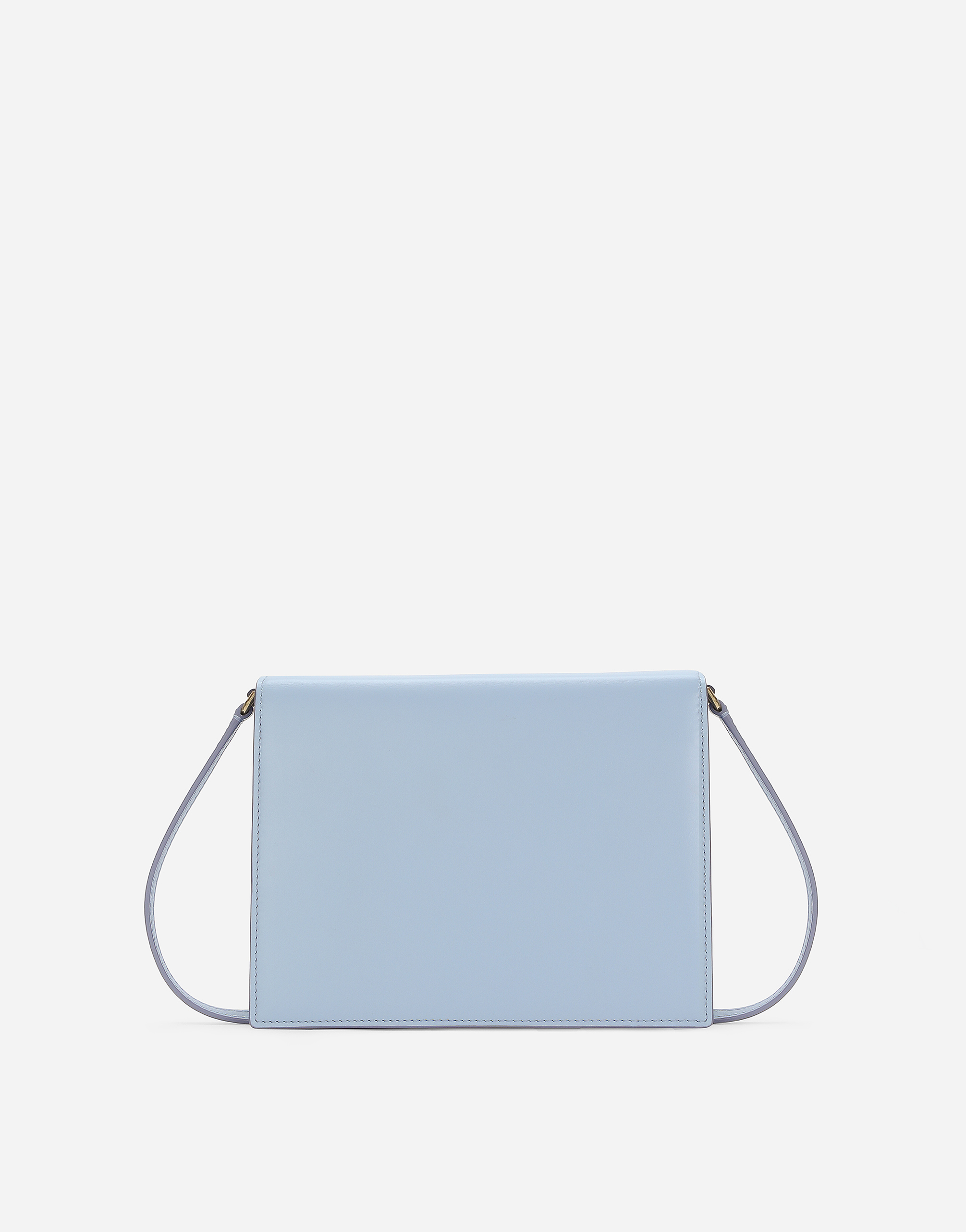 Dolce & Gabbana Dg Logo Leather Crossbody Bag In Light Blue