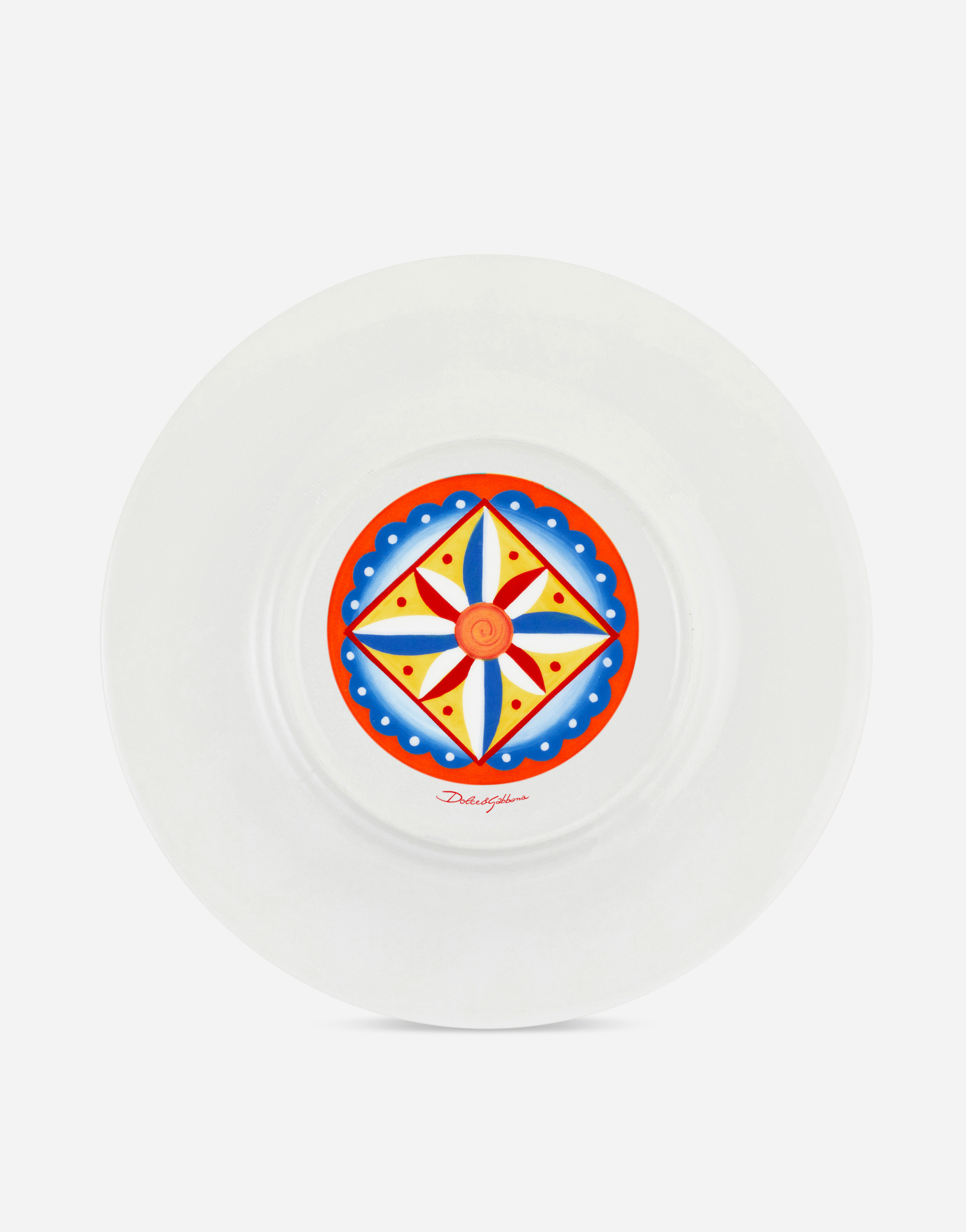 Dolce & Gabbana Charger Plate In Fine Porcelain Multicolor Unisex Onesize In Multicolor