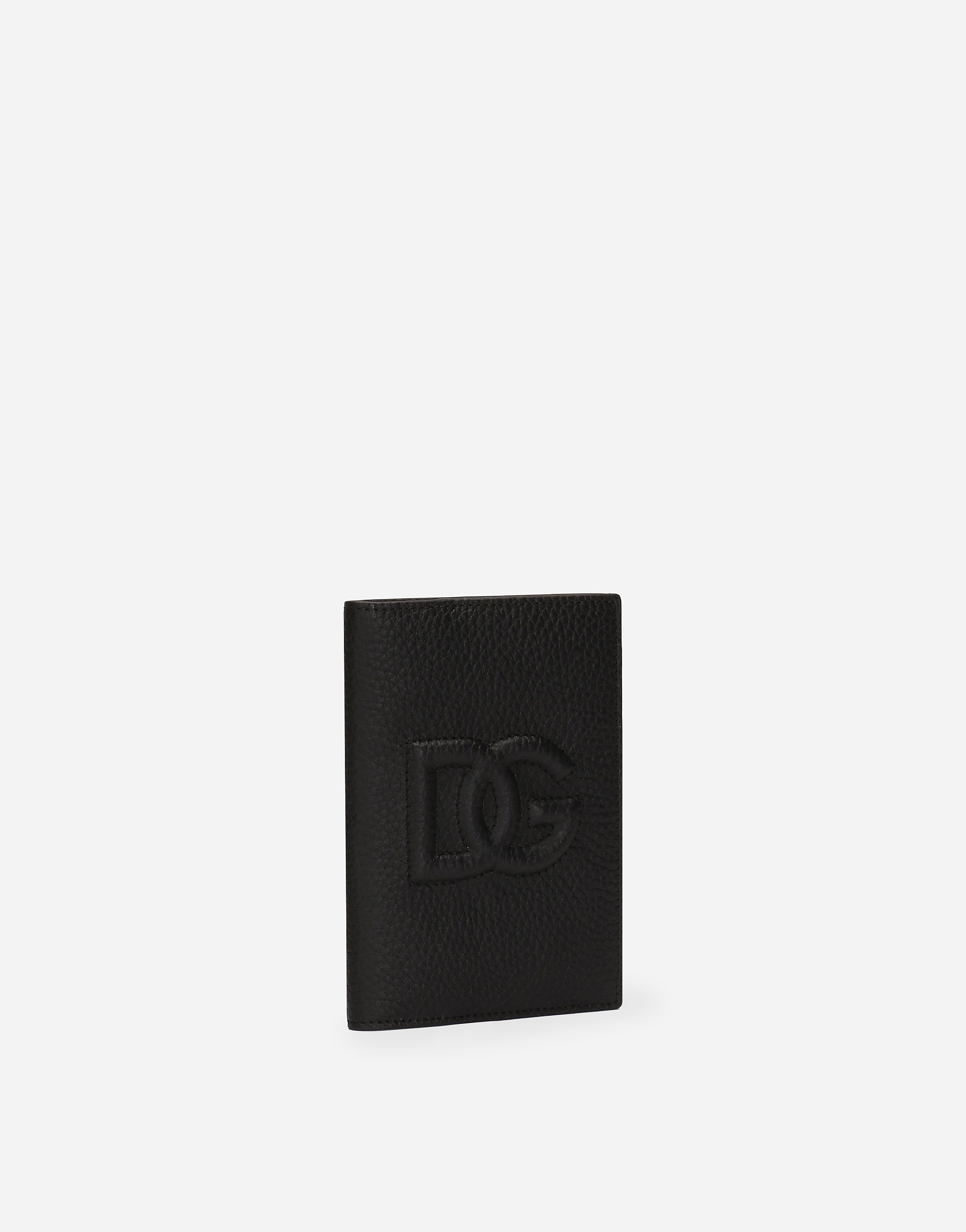 Dolce & Gabbana 3d-effect Logo Leather Cardholder In Black