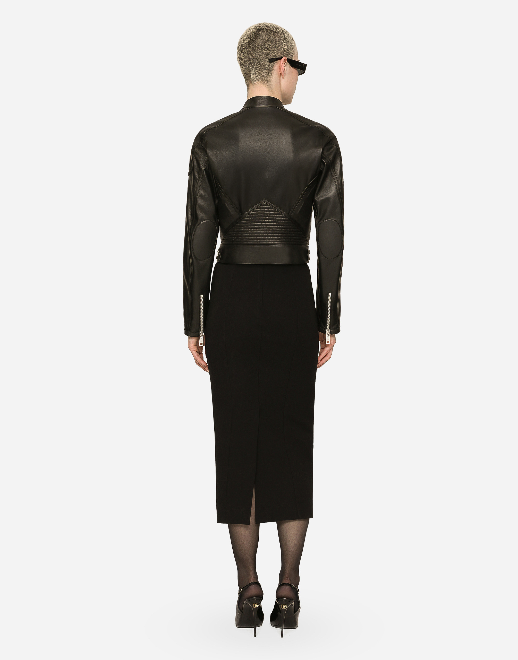 Nappa leather biker jacket