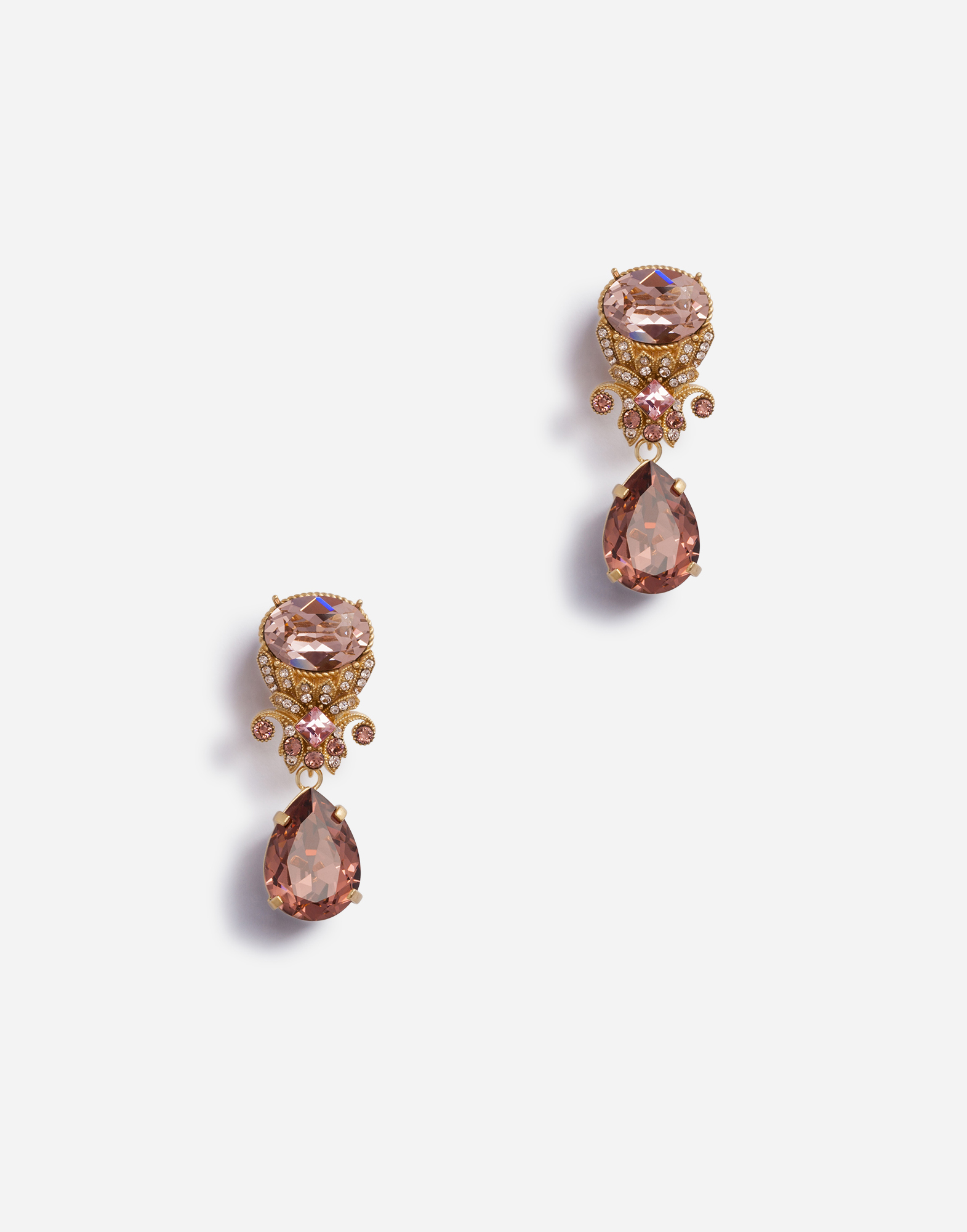 Brooch with rhinestone pendants