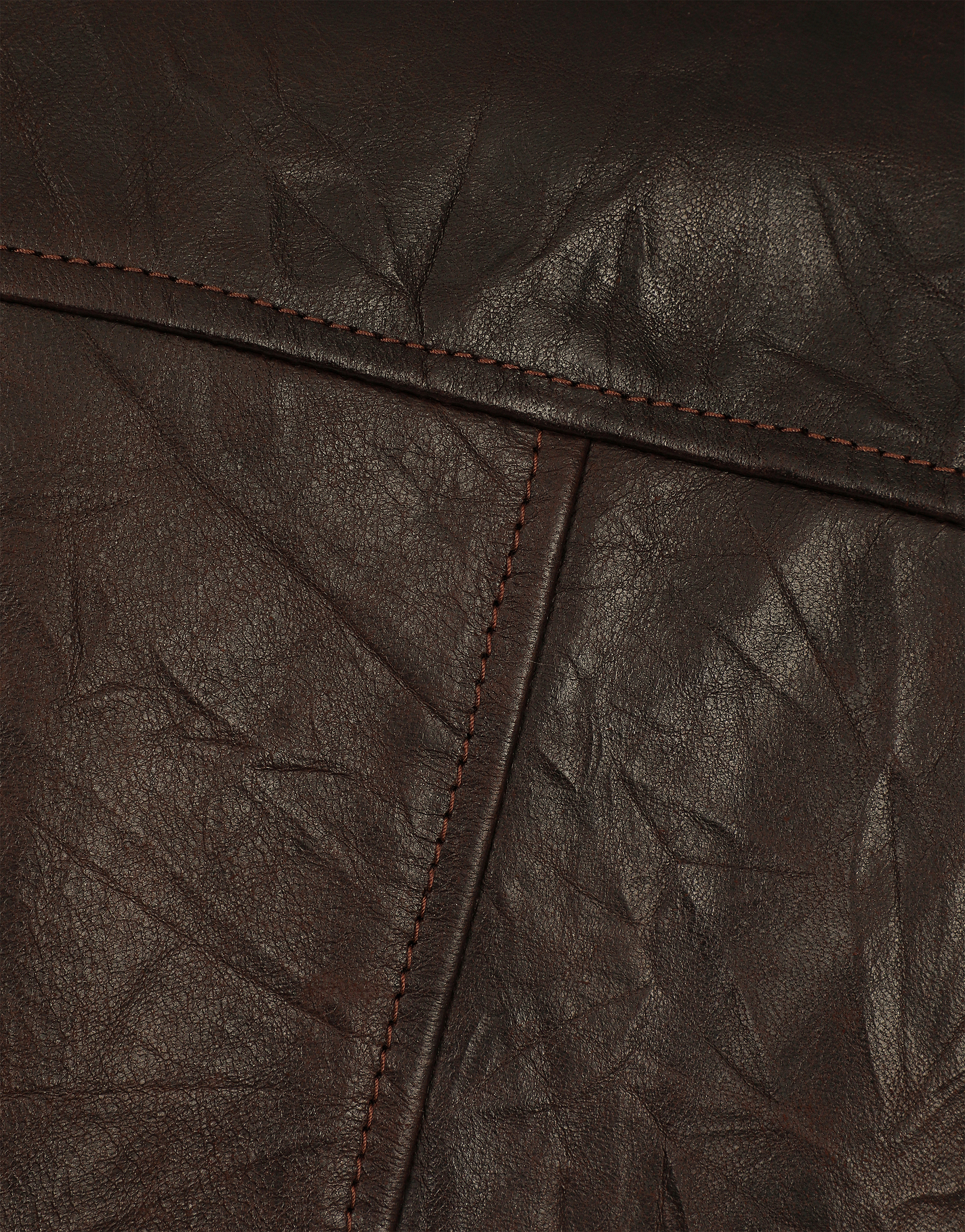 Dolce & Gabbana Zipped Leather Jacket In Brown
