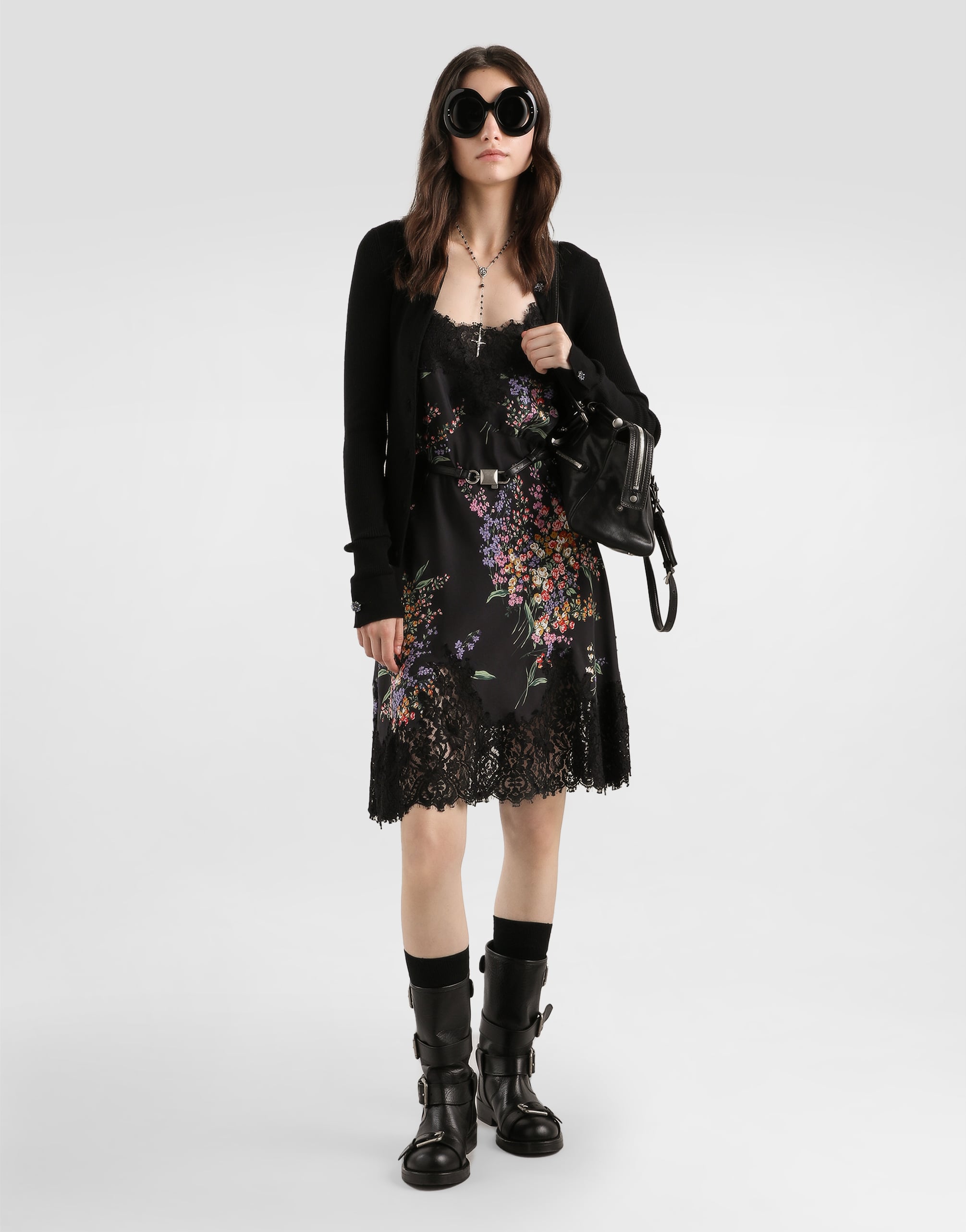  Dolce & Gabbana Gerippter Cardigan - Frau Strickwaren Schwarz 46 