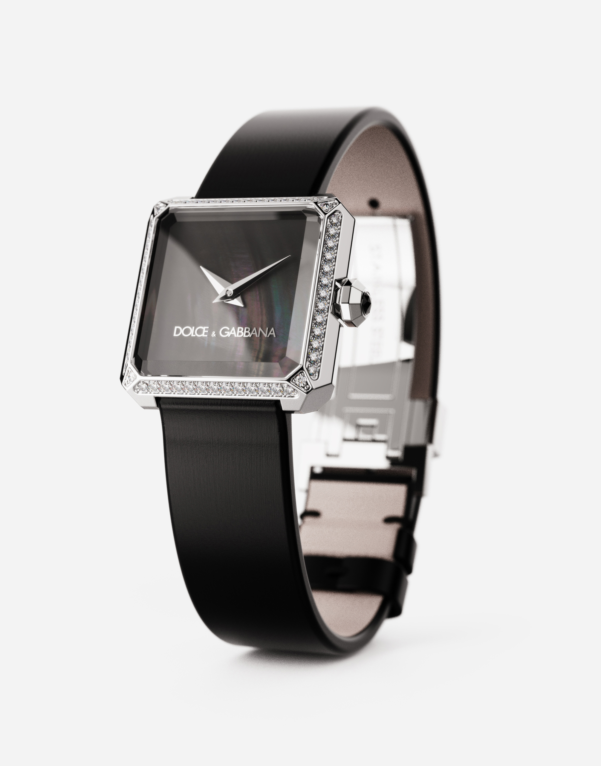 Dolce & Gabbana Sofia Steel Watch With Colorless Diamonds Black Female Onesize In Black